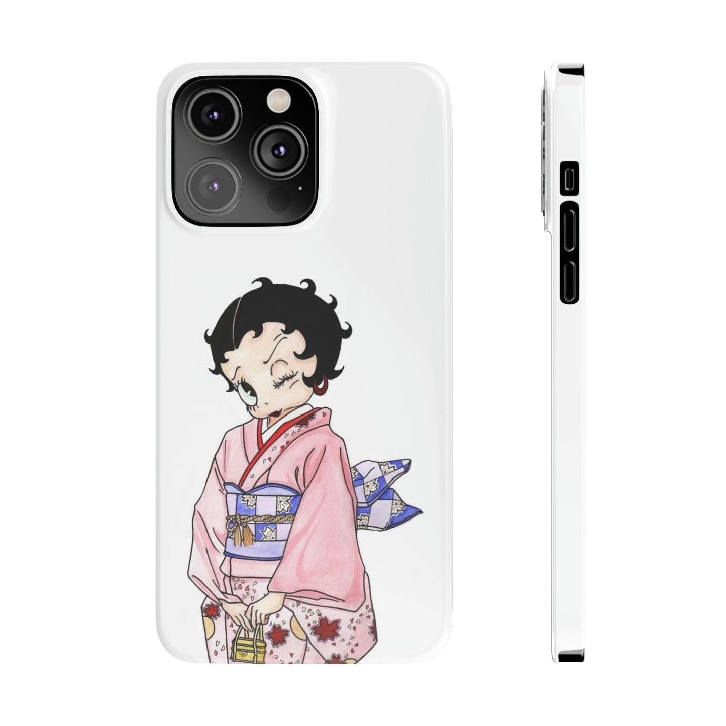 Betty Boop Geisha Japanese iPhone Case (14 & 15 Models)