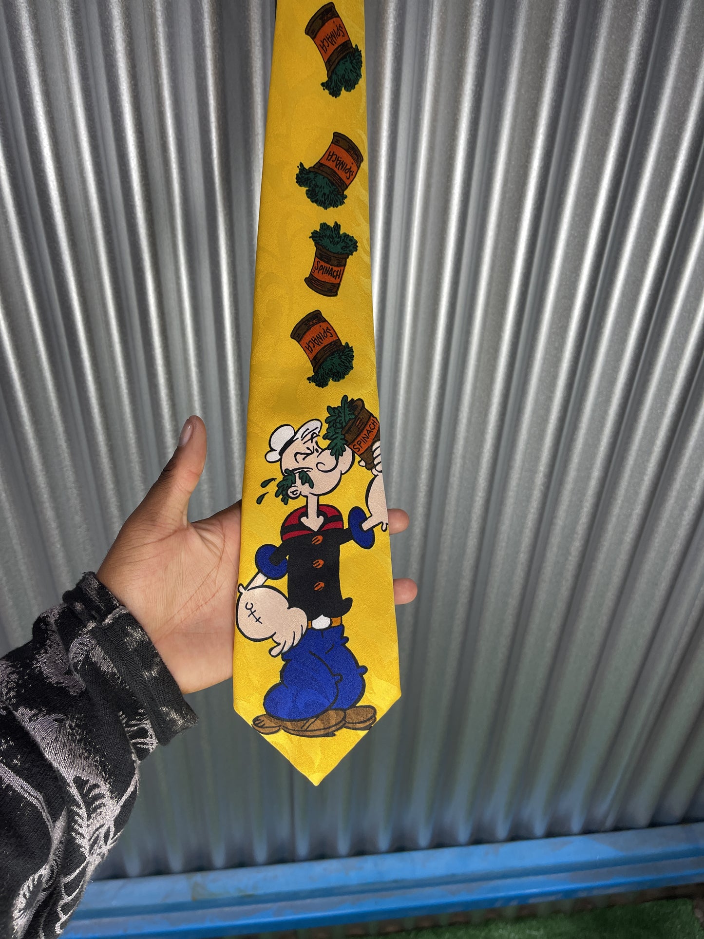 Popeye The Sailor Spinach Neck Tie