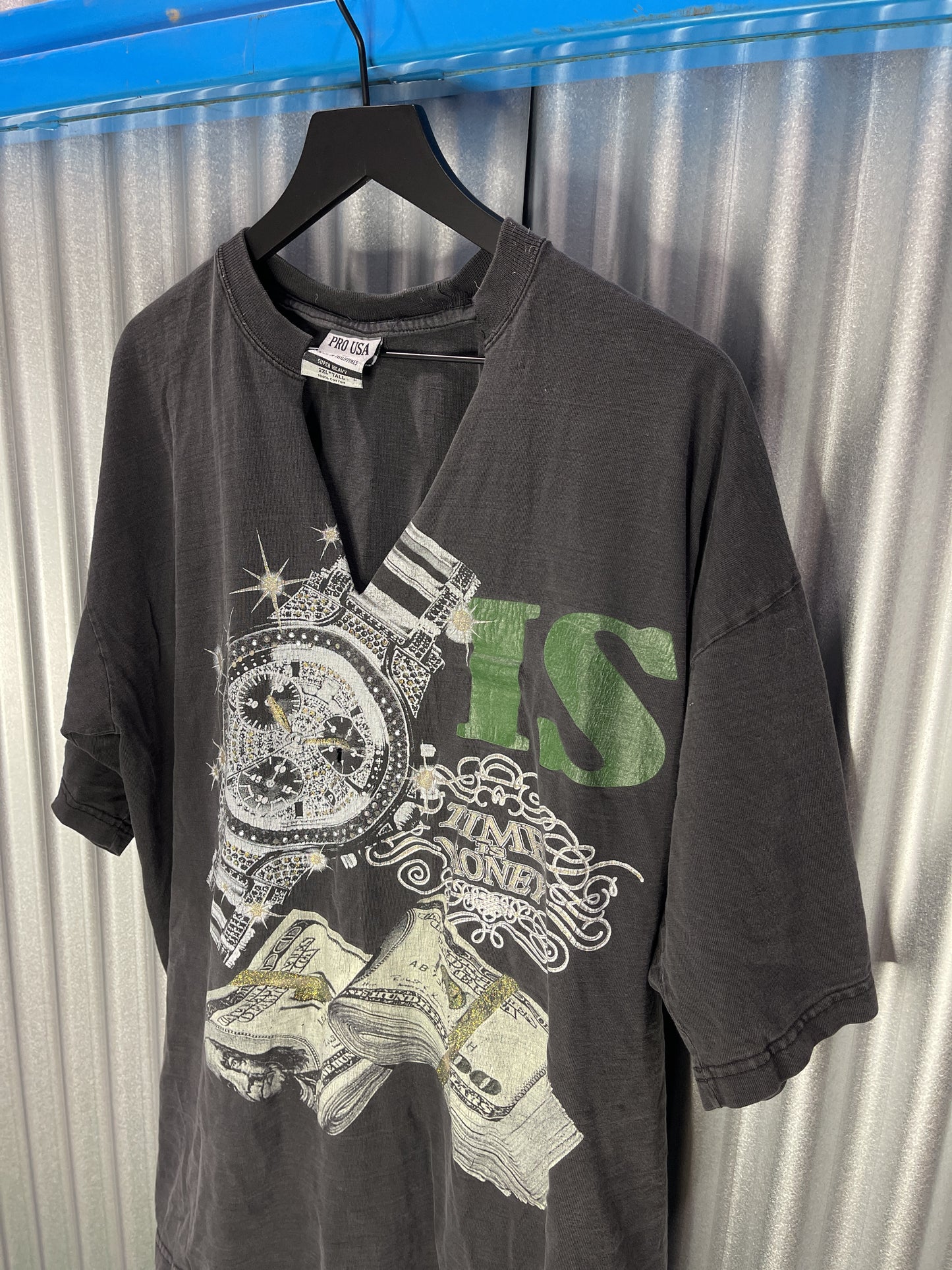 Time Is Money Bedazzled, Oversized Tee