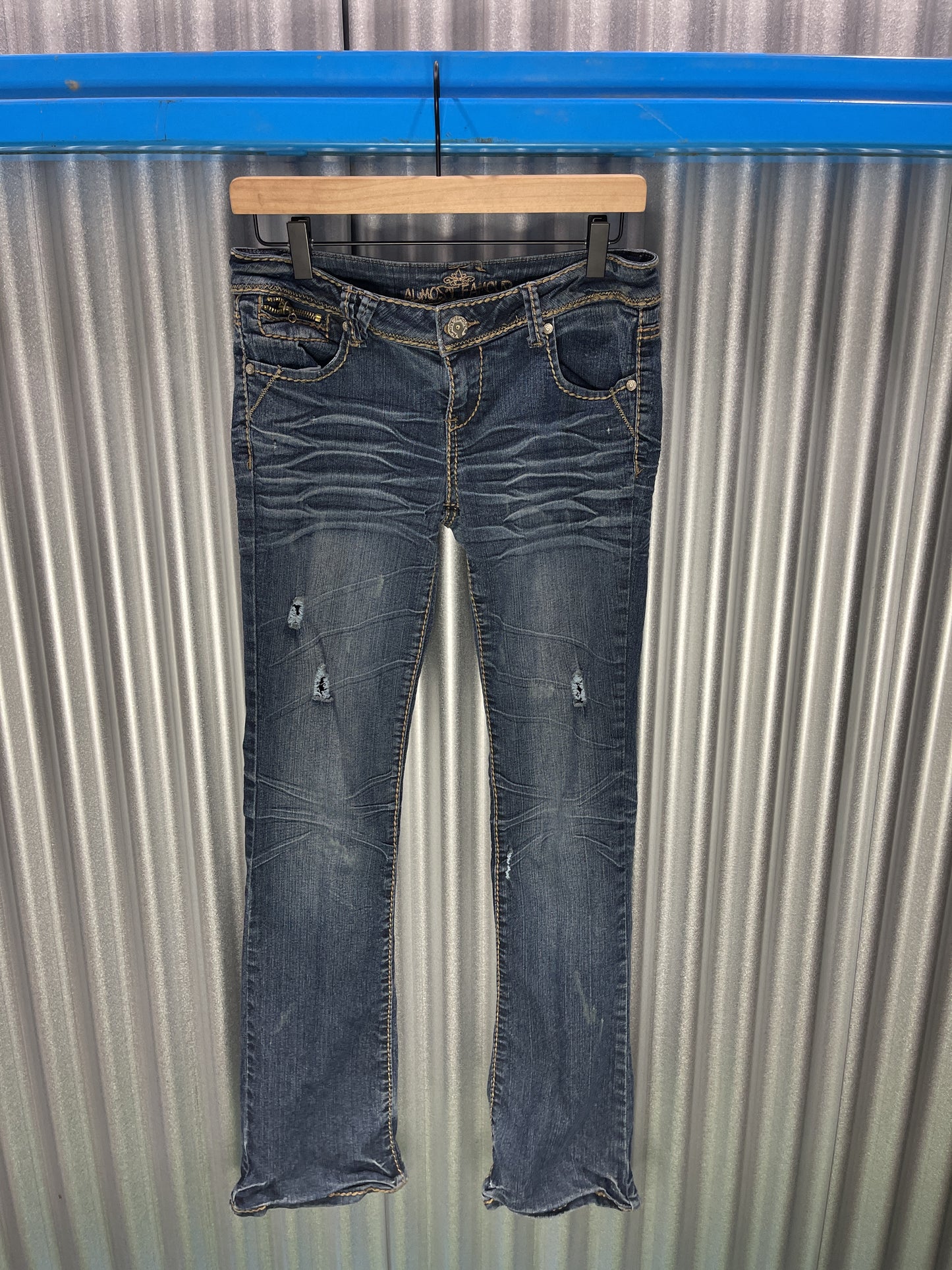 Almost Famous Zipper Denim Rockstar Jeans