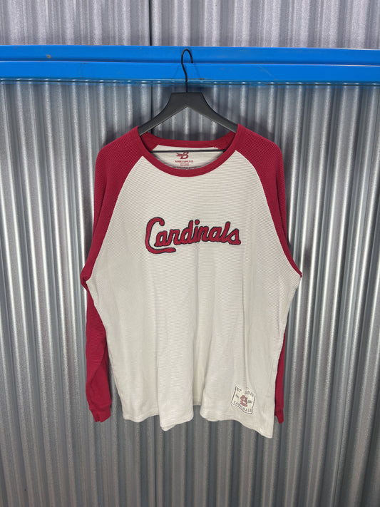 STL Cardinals Stitched Waffle L/S Tee