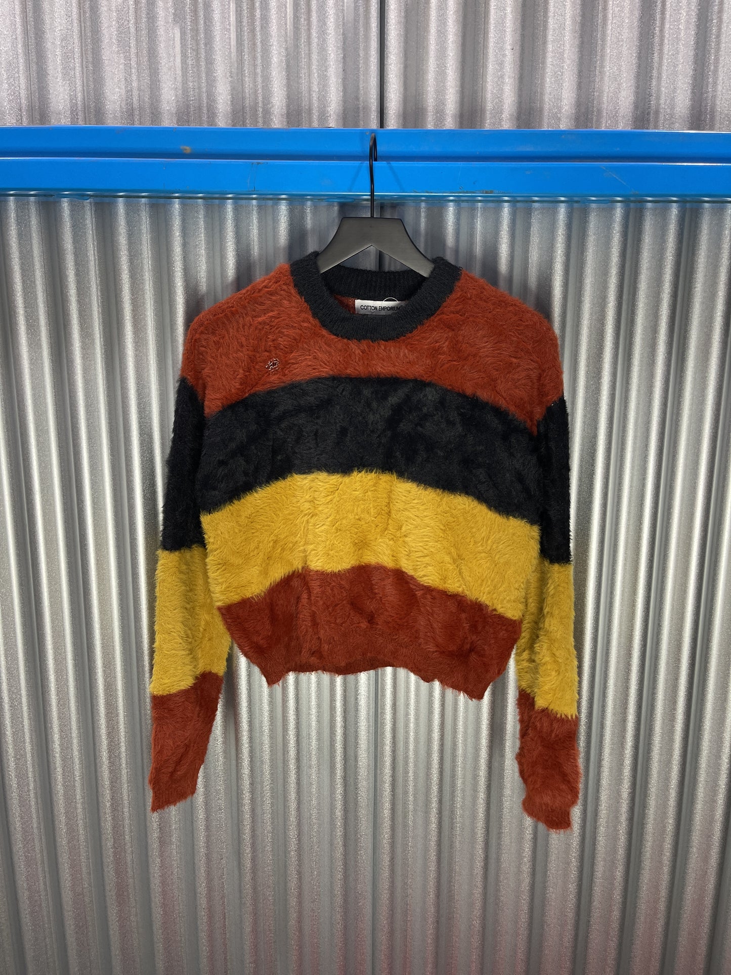 Cotton Emporium Mohair-Style Striped Sweater