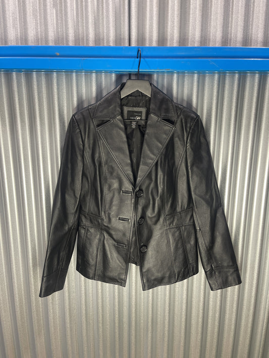 Easy 5th Genuine Leather Blazer Jacket