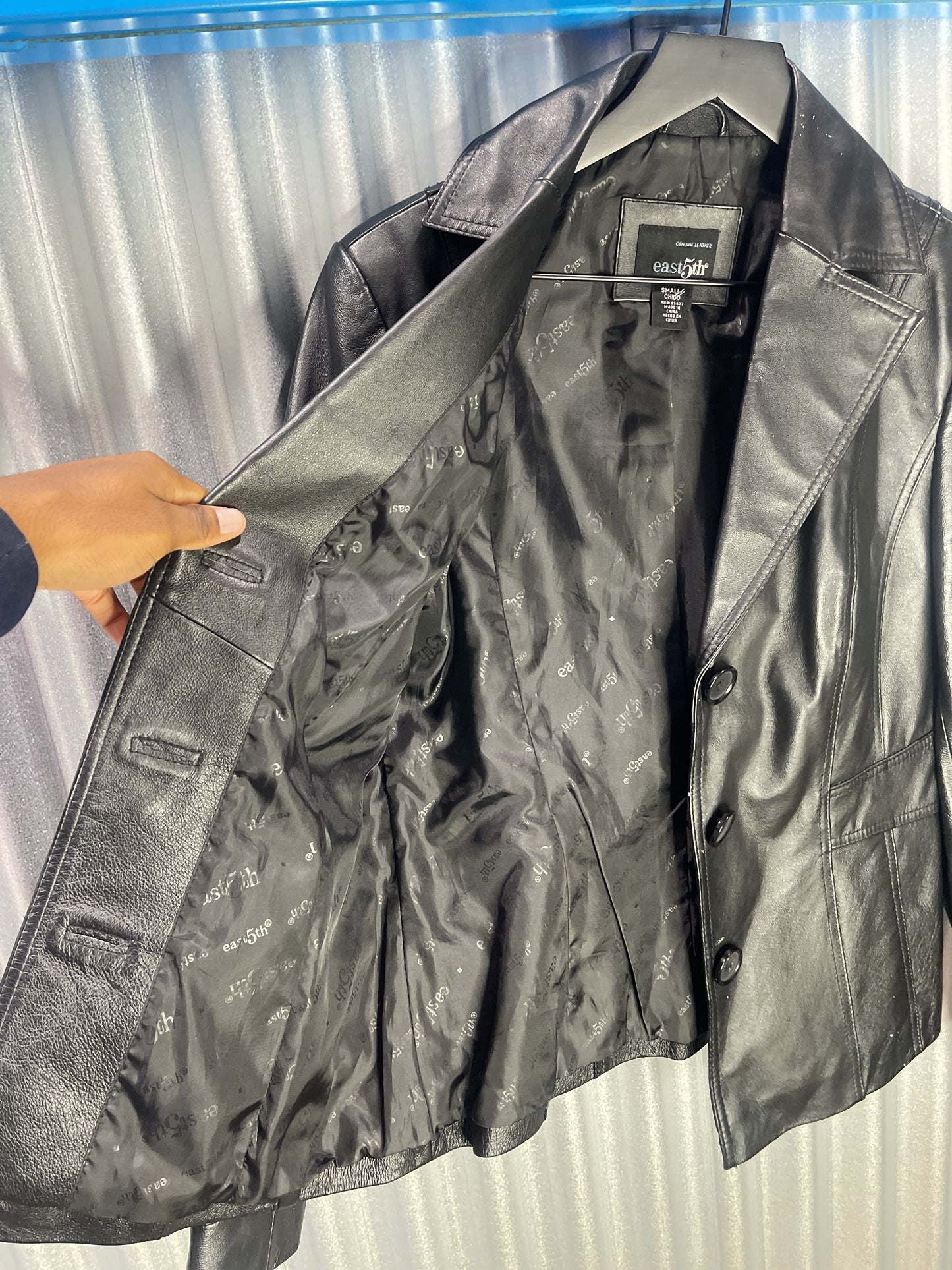 Easy 5th Genuine Leather Blazer Jacket