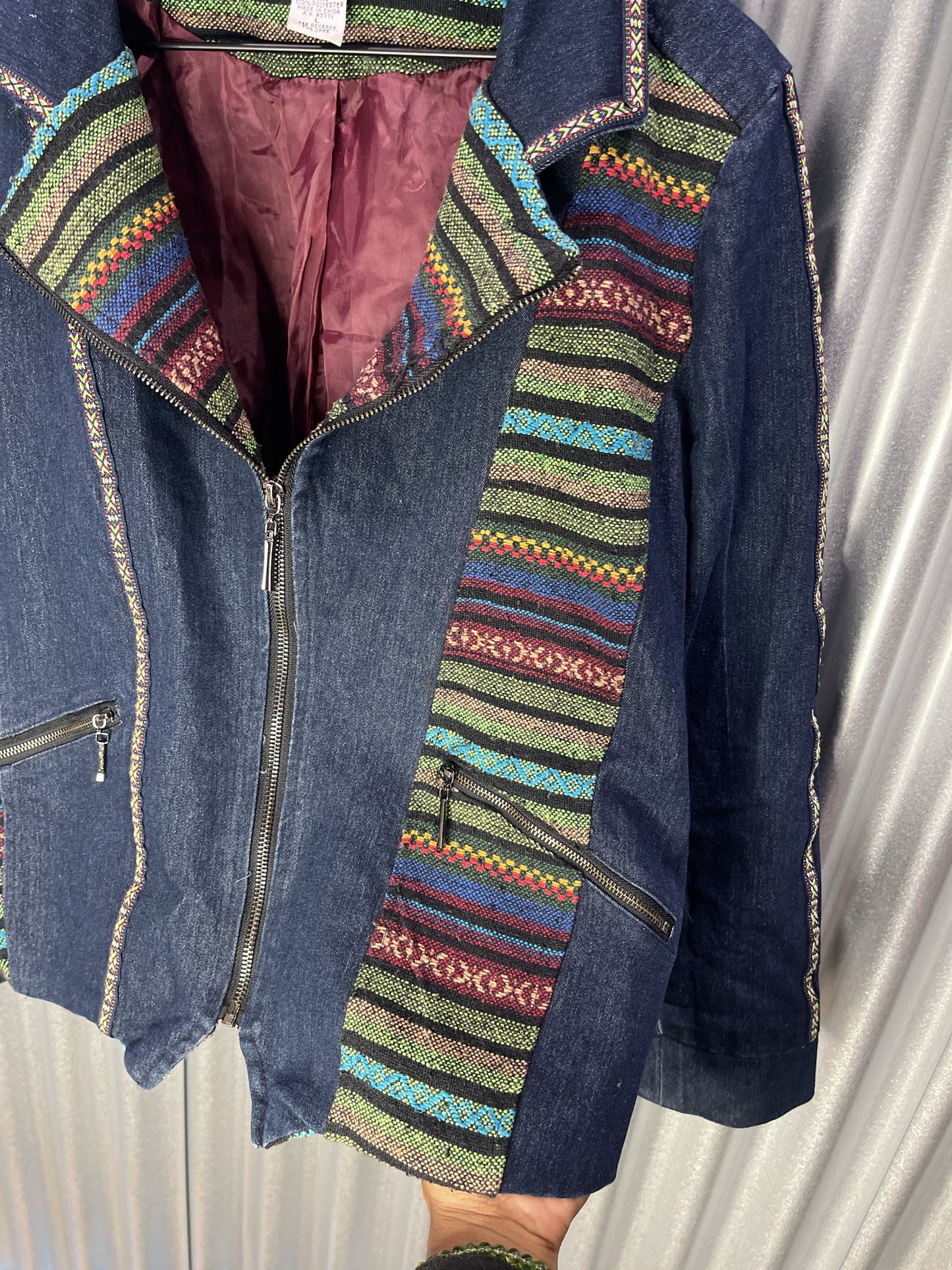 Mirror Image Denim+Tapestry Blazer Jacket