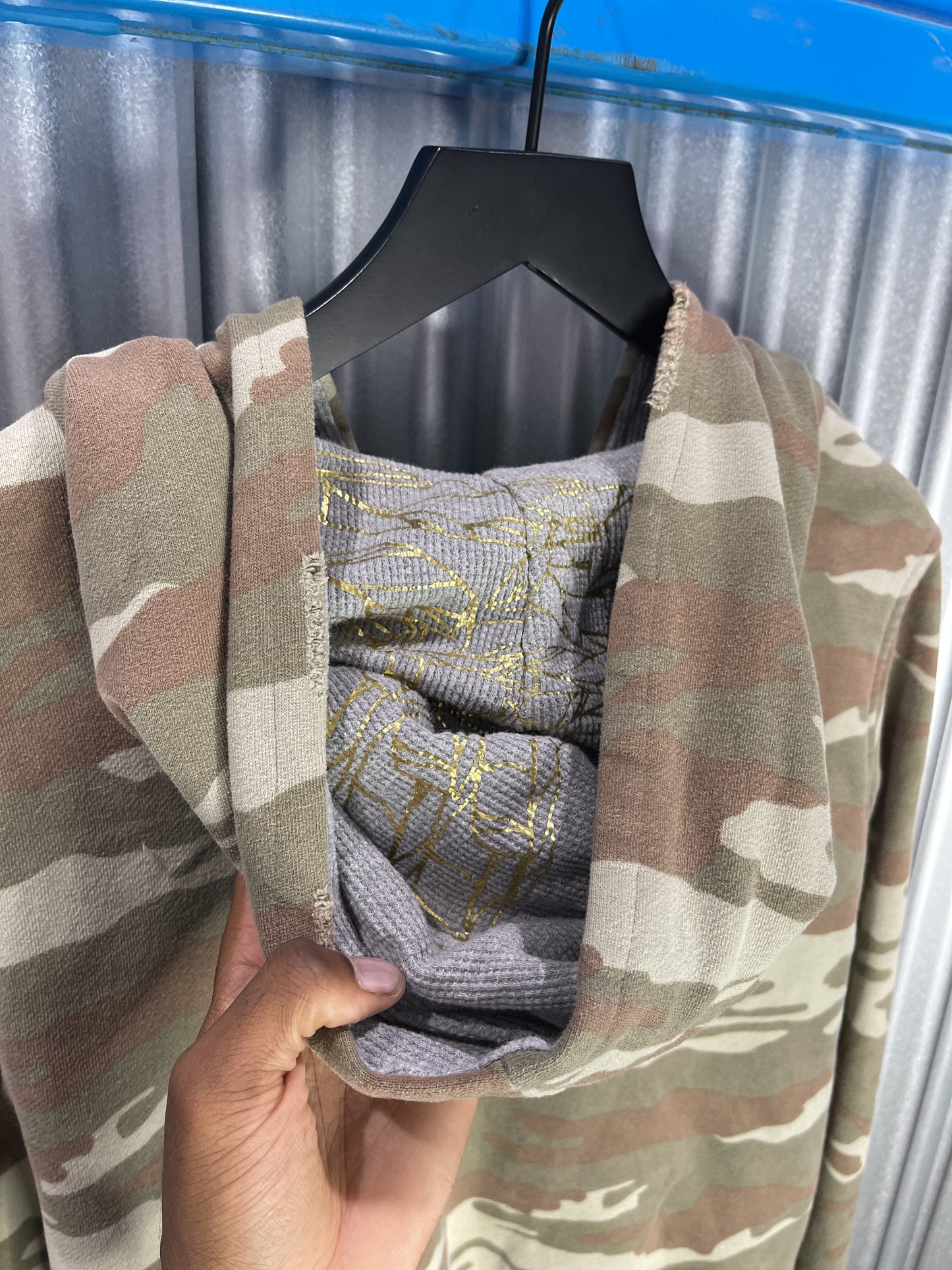 Old Navy Camo Zip y2k Hoodie