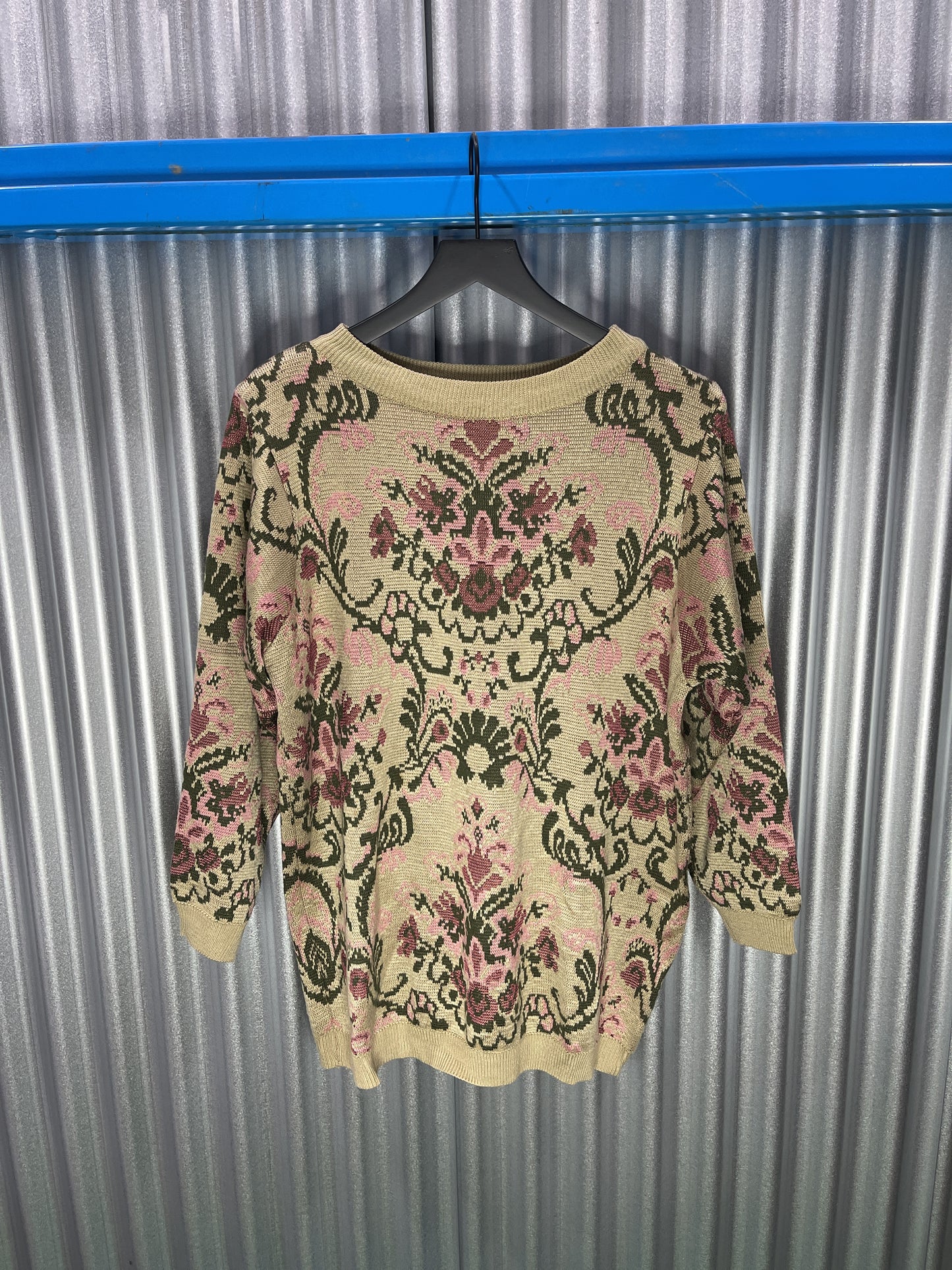 Anne Pinkerton Floral Acrylic Sweater