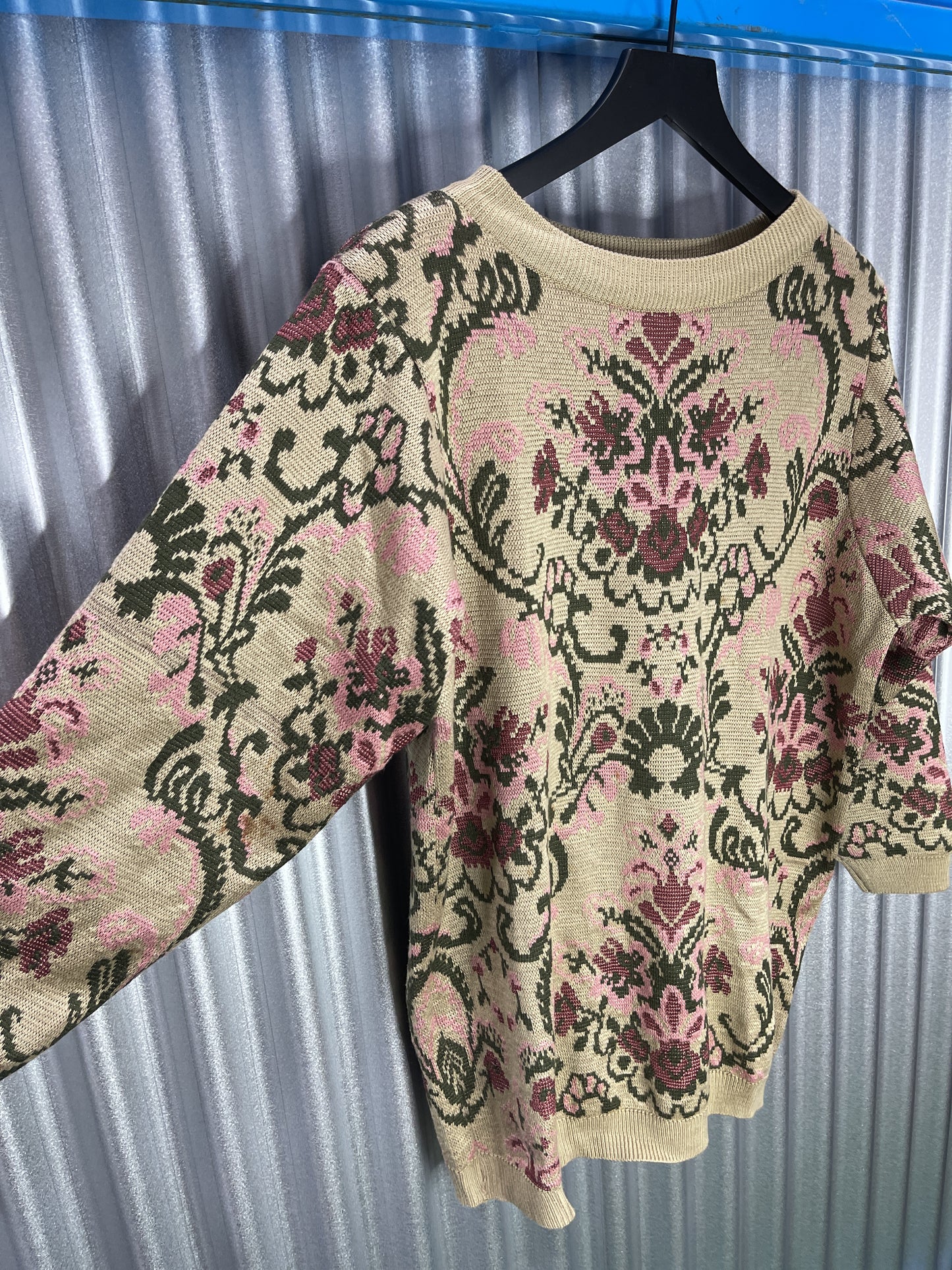 Anne Pinkerton Floral Acrylic Sweater