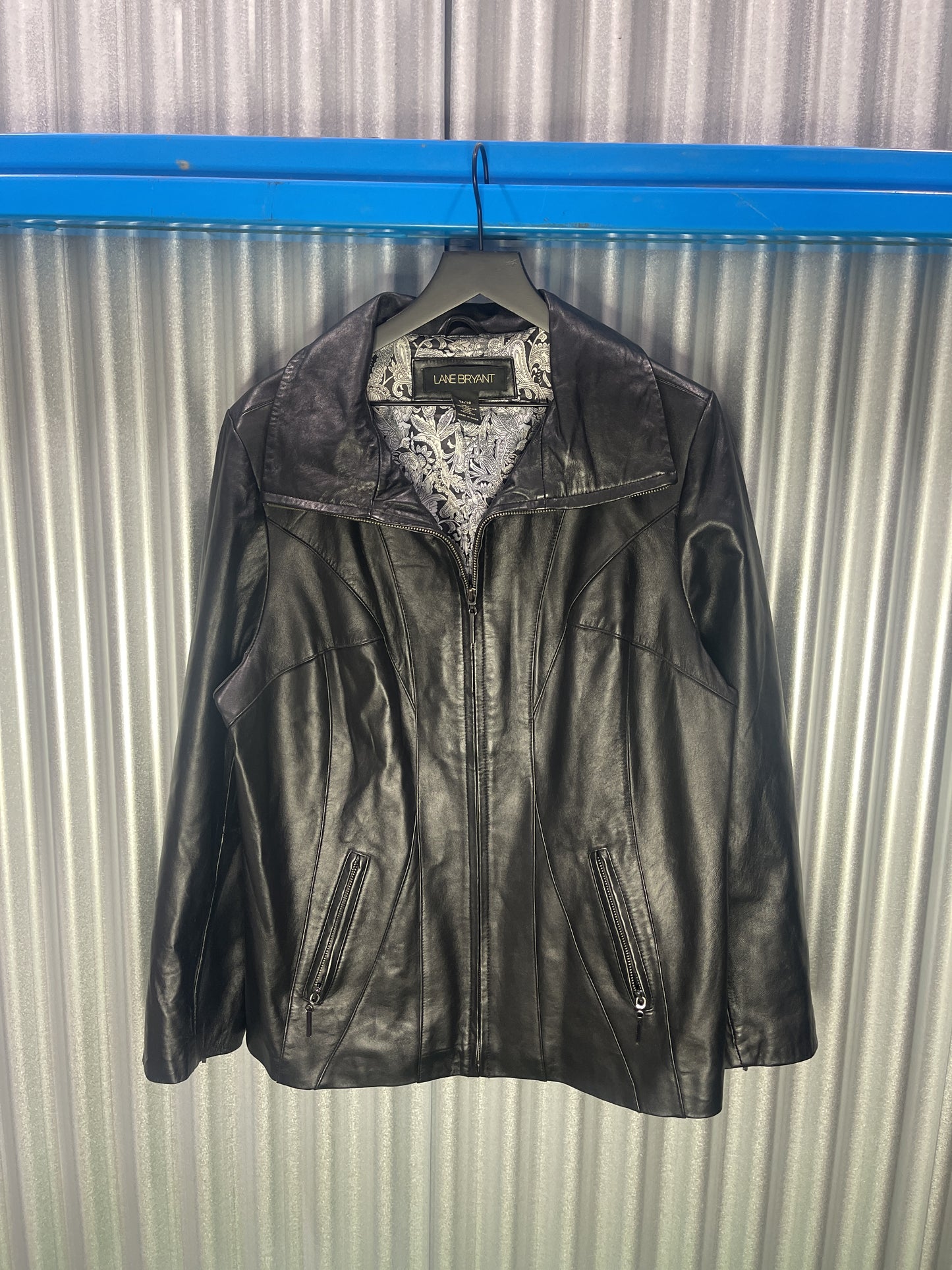 Lane Bryant Biker-Style Leather Blazer Coat