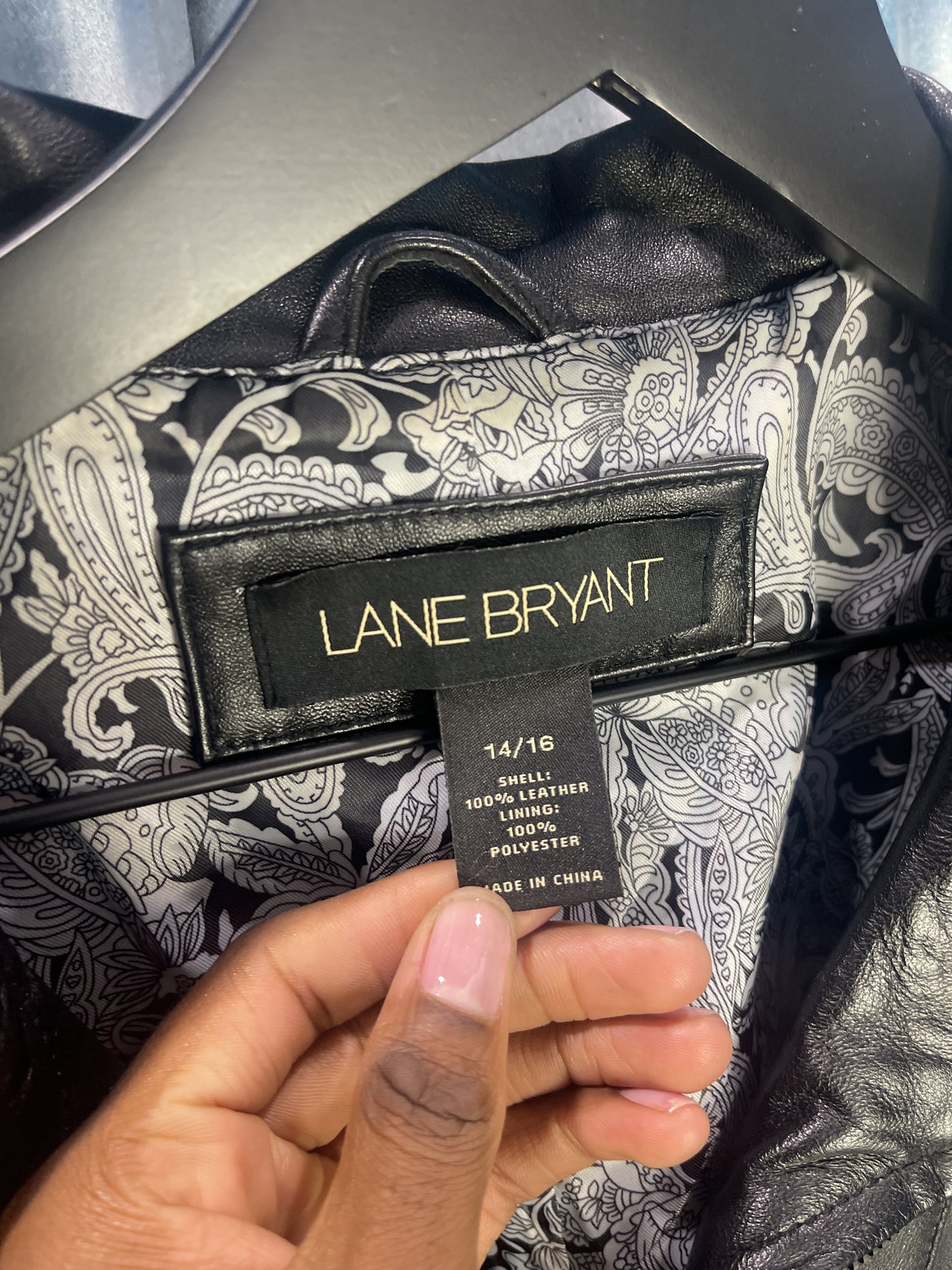 Lane Bryant Biker-Style Leather Blazer Coat