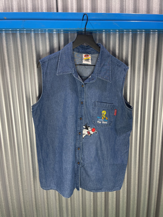 Looney Tunes Tweety+Sylvester Denim Vest