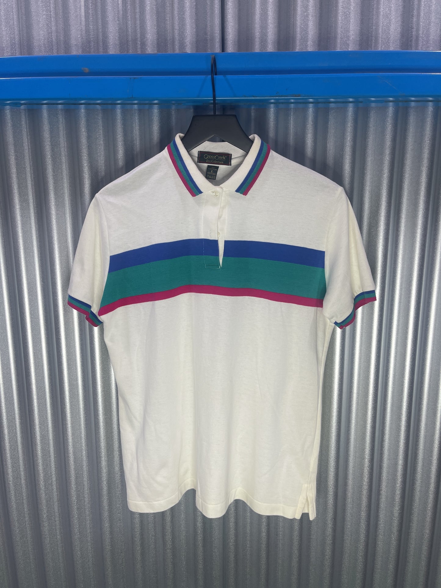 Cross Creek Vintage Striped Polo Shirt