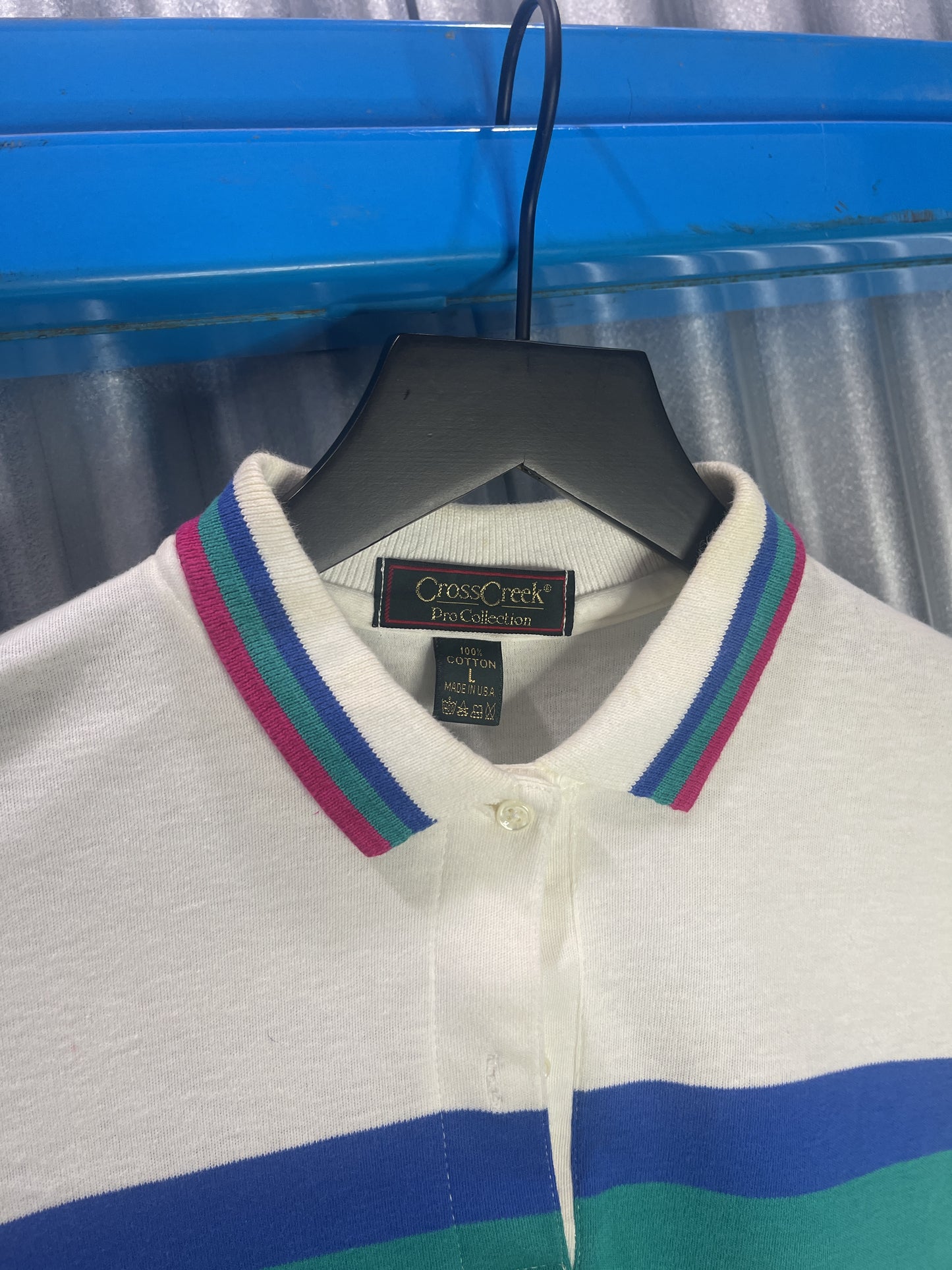 Cross Creek Vintage Striped Polo Shirt