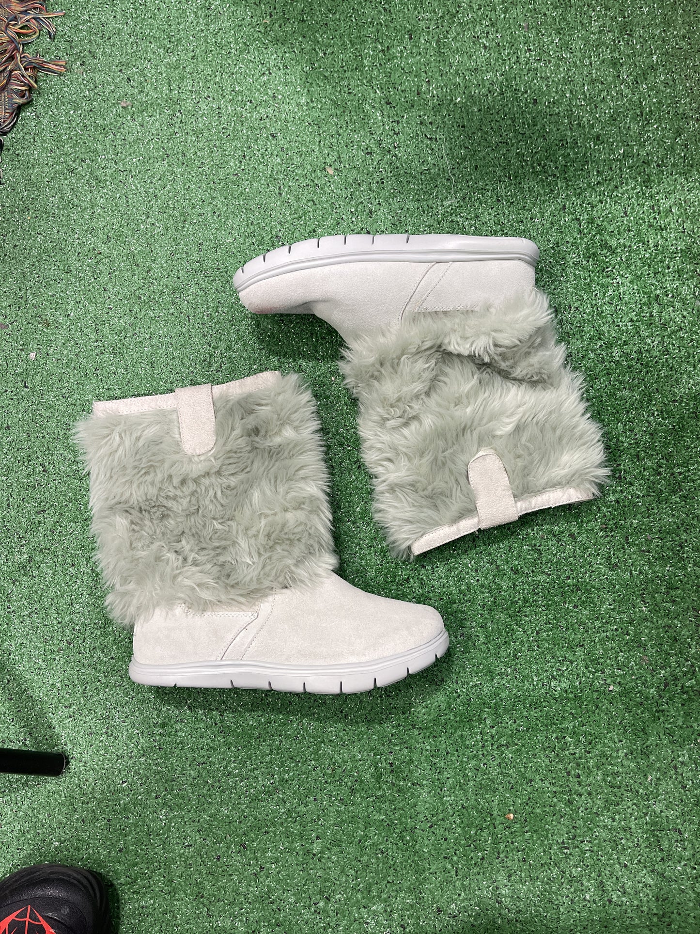 Tony Little Designs Leather + Faux Fur Boots