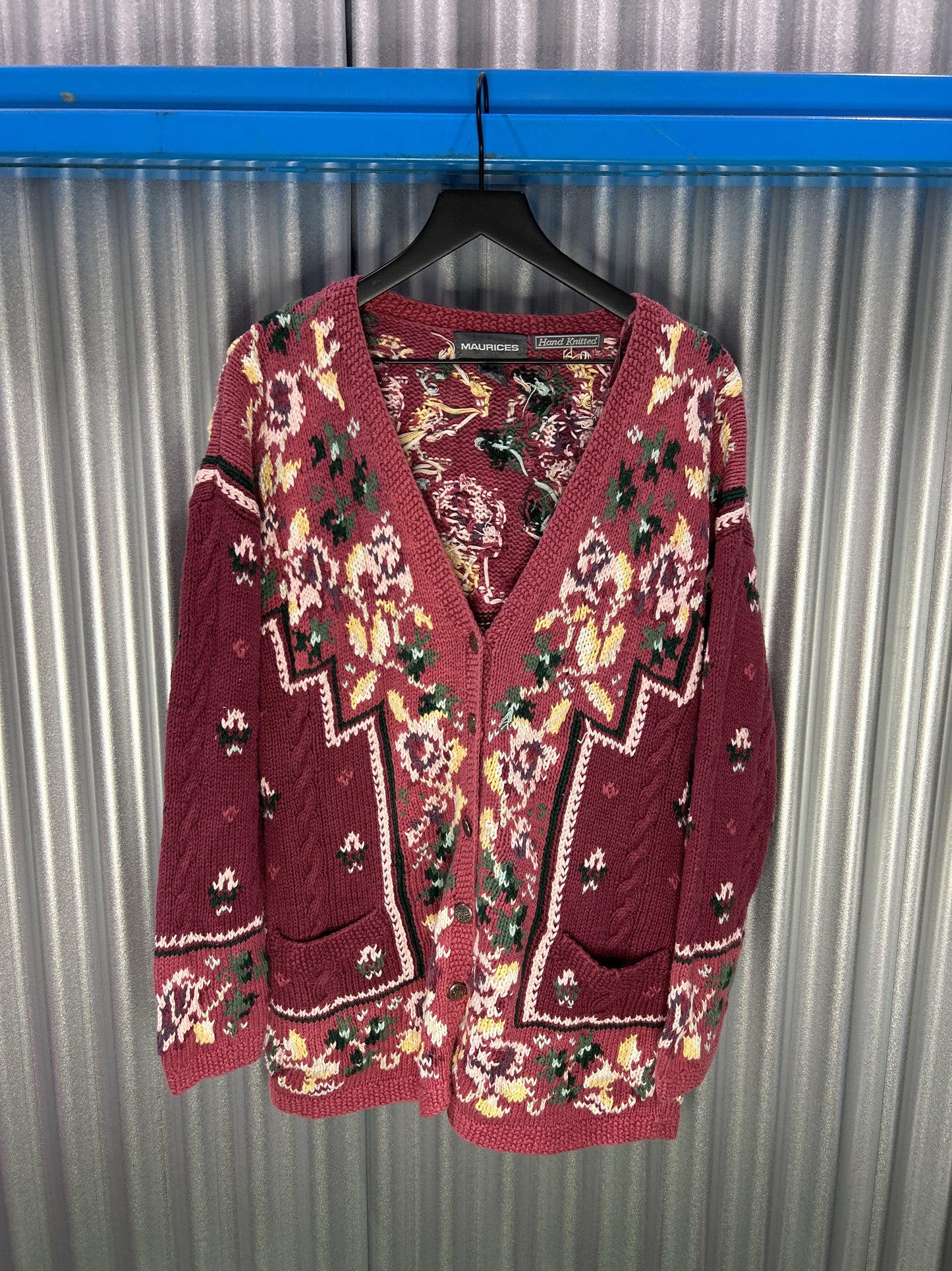 Maurices Oversized Hand-Knitted Retro Cardigan