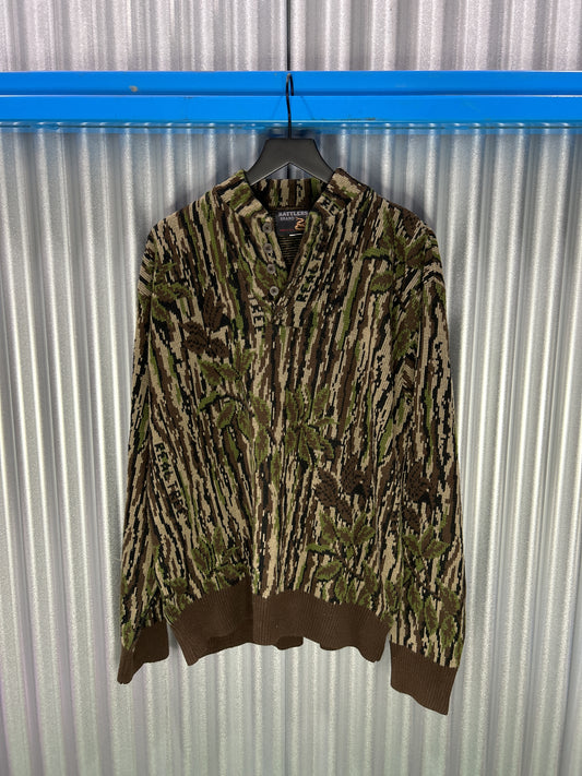 Rattlers Brand MIlitary 1/4 Button Sweater