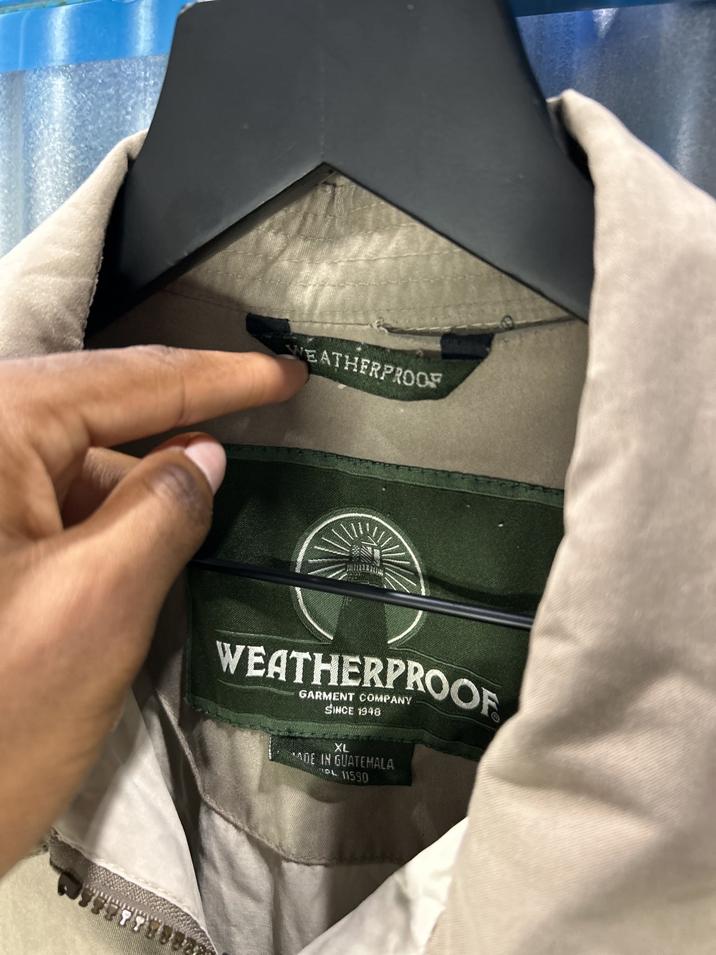 Weatherproof Water-Resistant Nylon Windbreaker