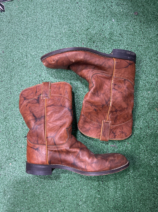 Justin Genuine Leather Marble Cowboy Boots