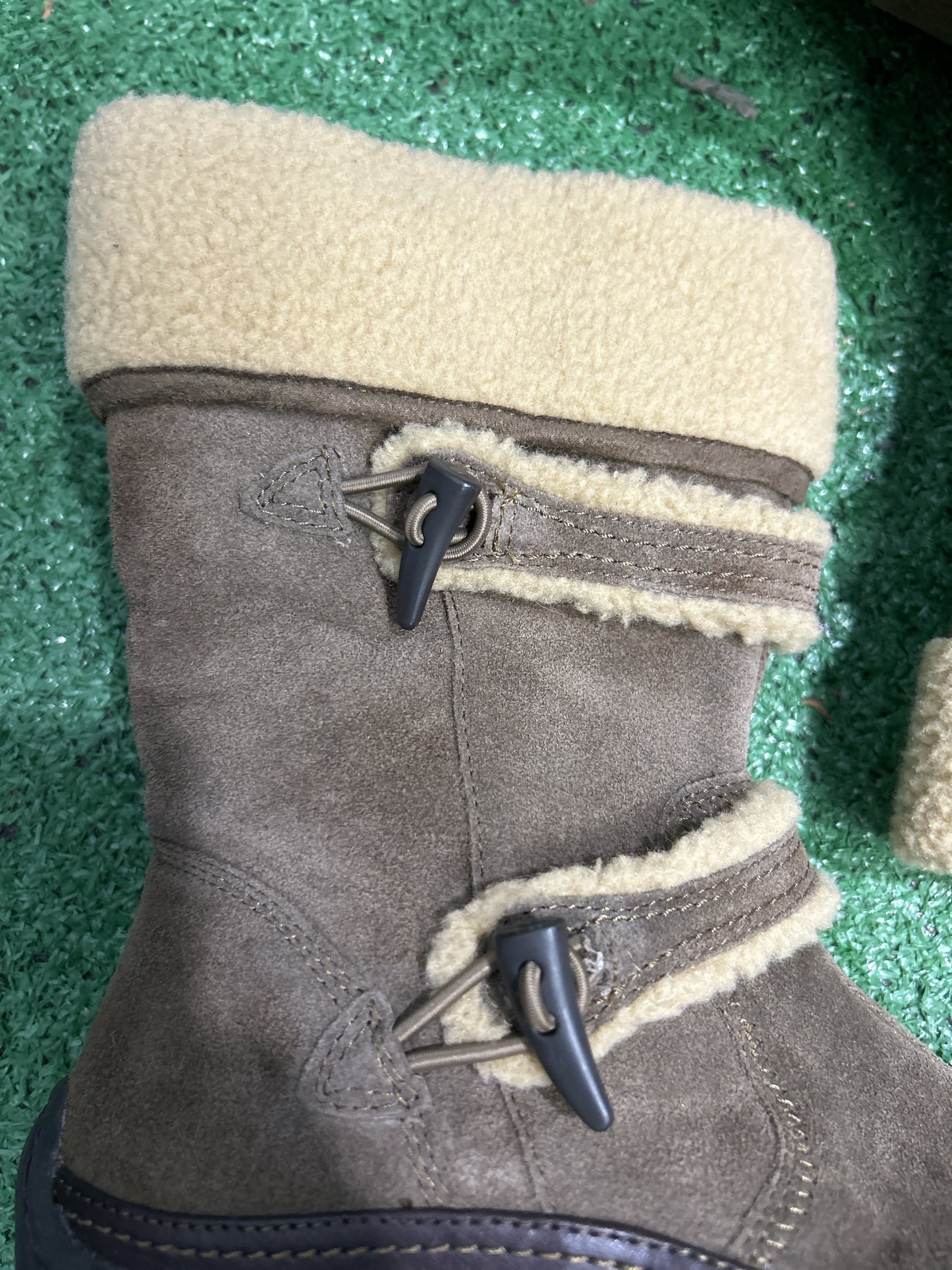 Earth Spirit Suede Leather Sherpa Snow Boots