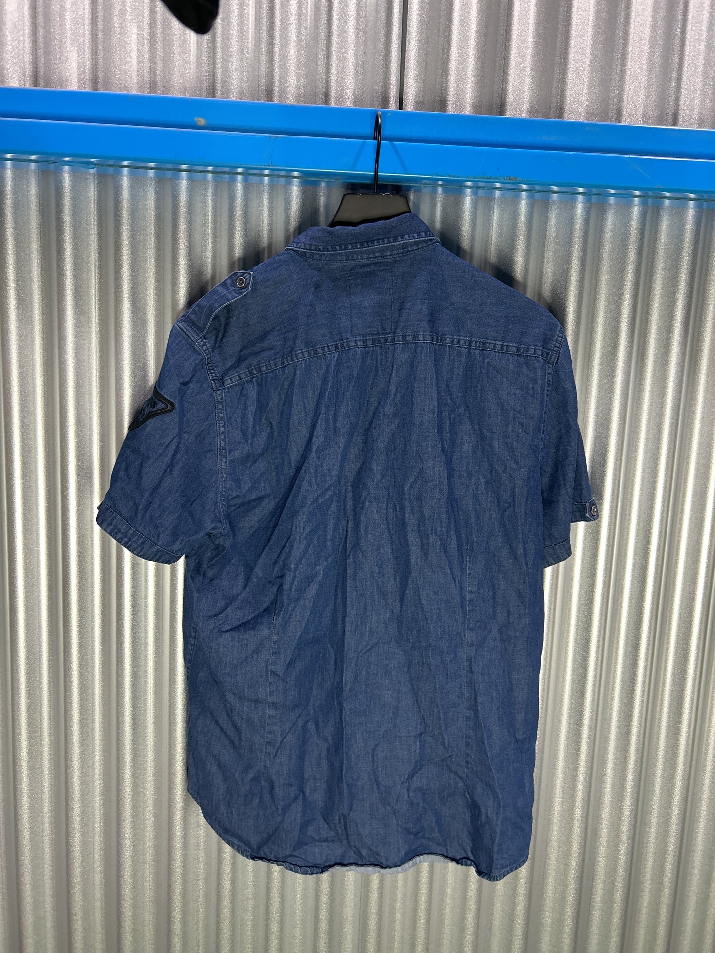 GUESS Faux Denim Button Up Shirt