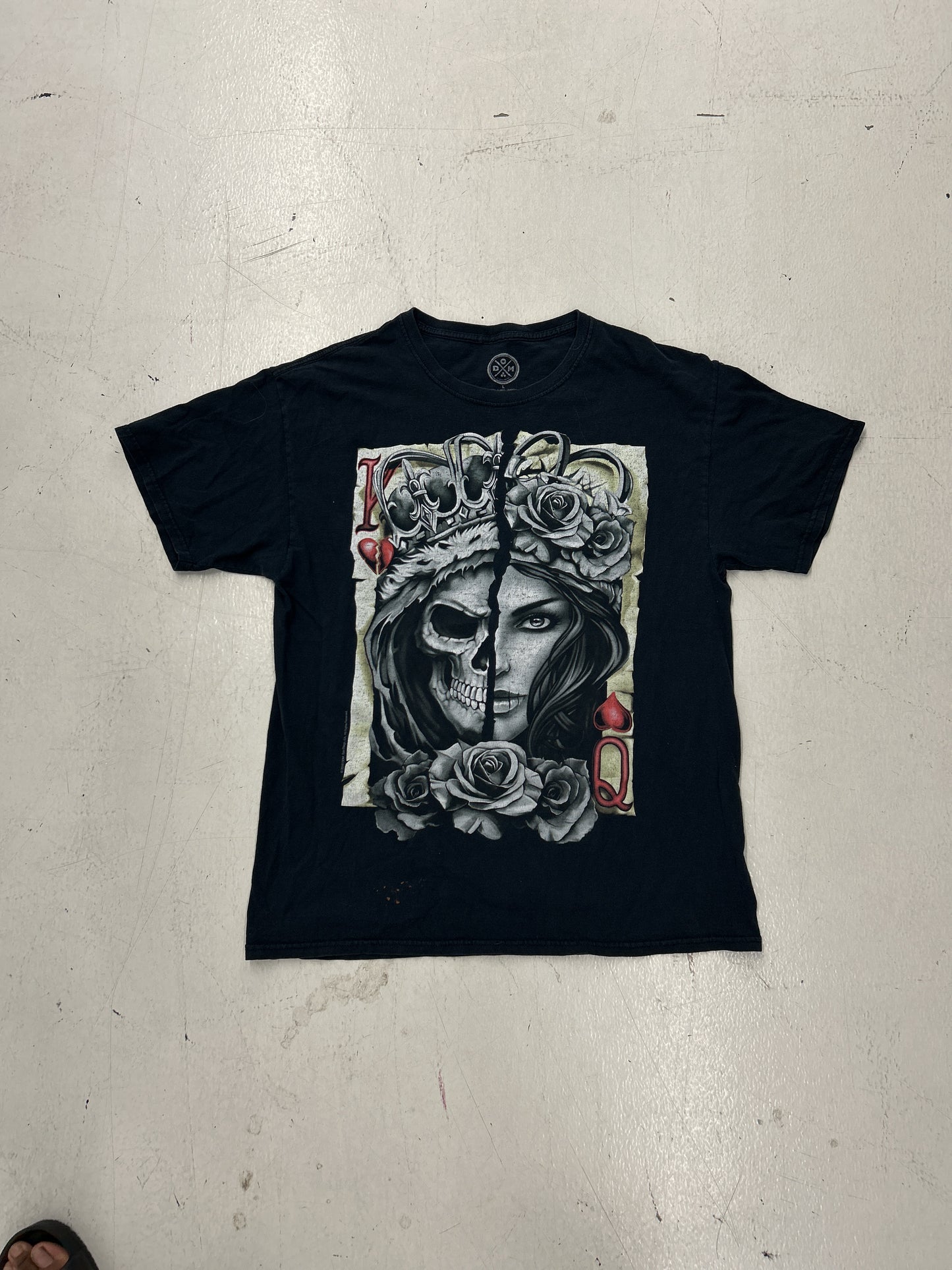 DOM Trading Card Goth Skull Graphic Tee