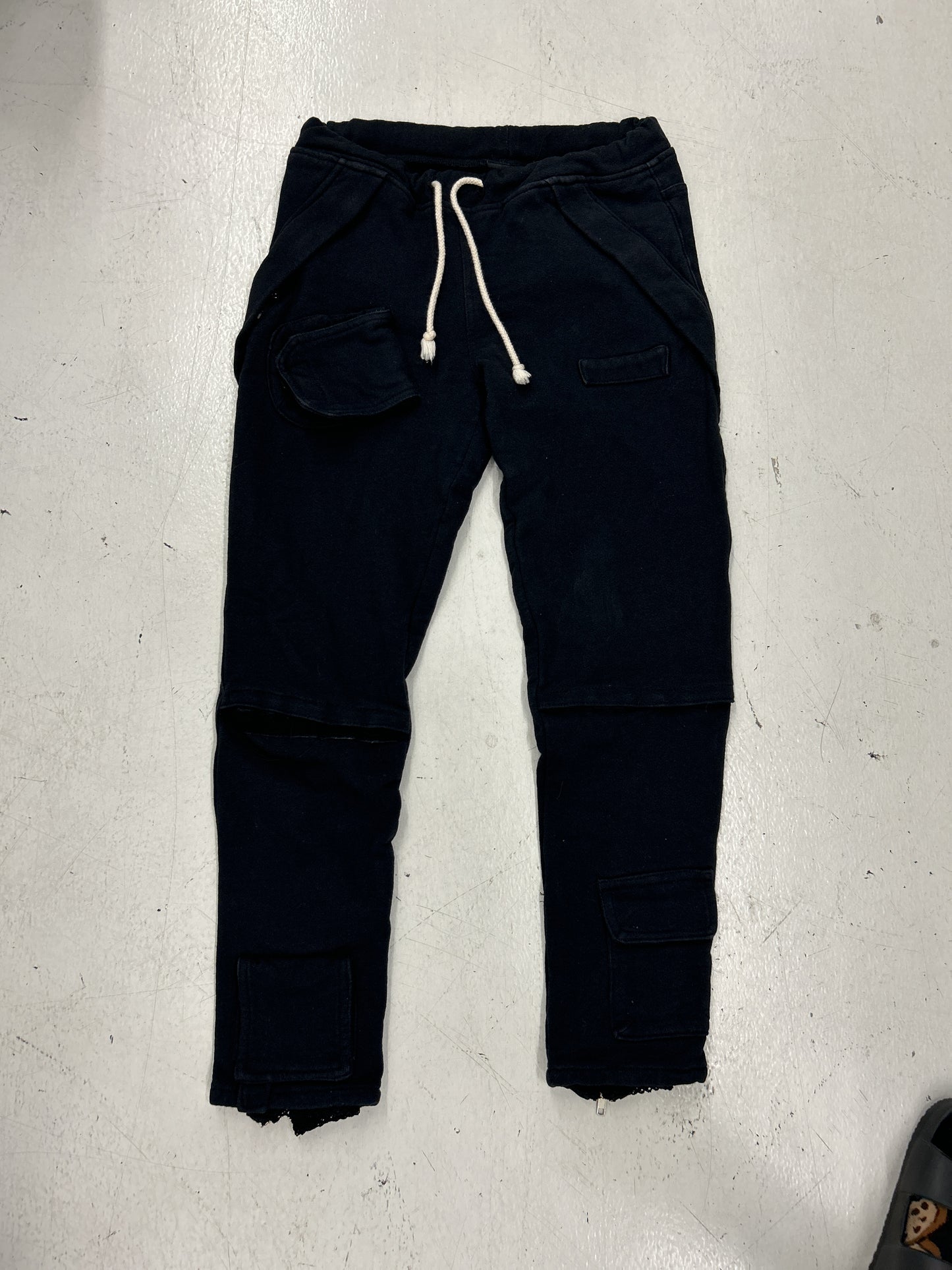 ATO-YAF Cargo Zipper Adjustable Detachable Sweatpants