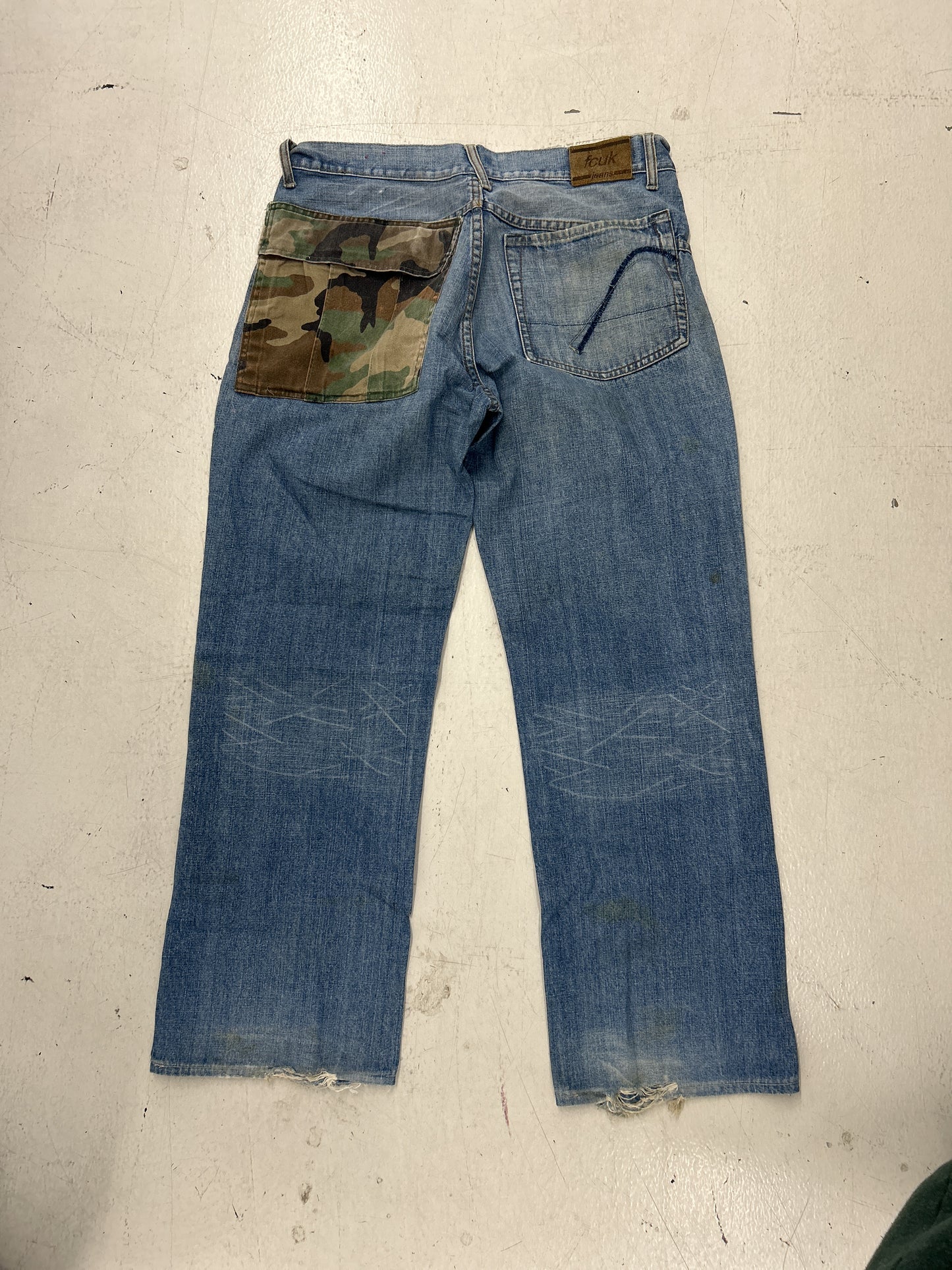 FCUK Denim Jeans w Camo Pocket