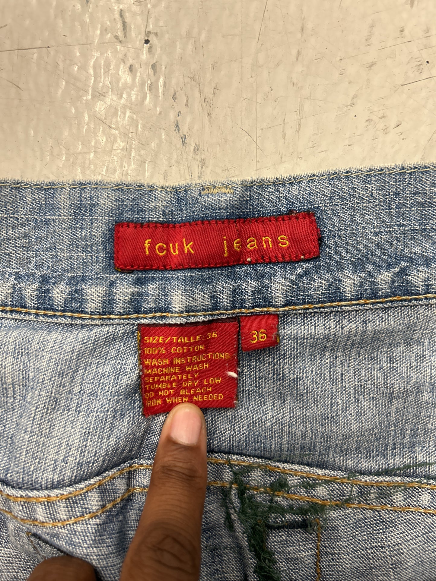 FCUK Denim Jeans w Camo Pocket