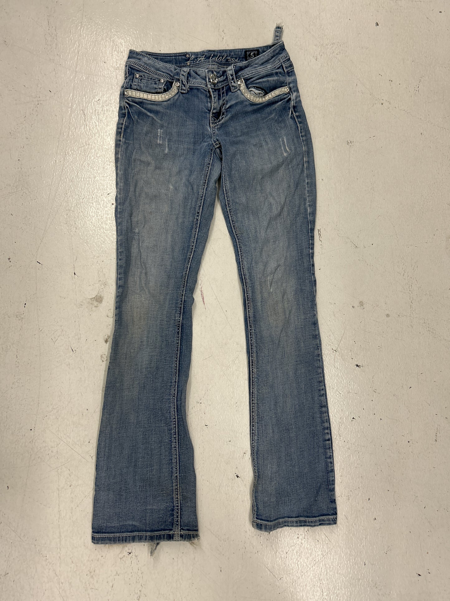 LA Idol Y2K Gemstone Washed Rock Jeans