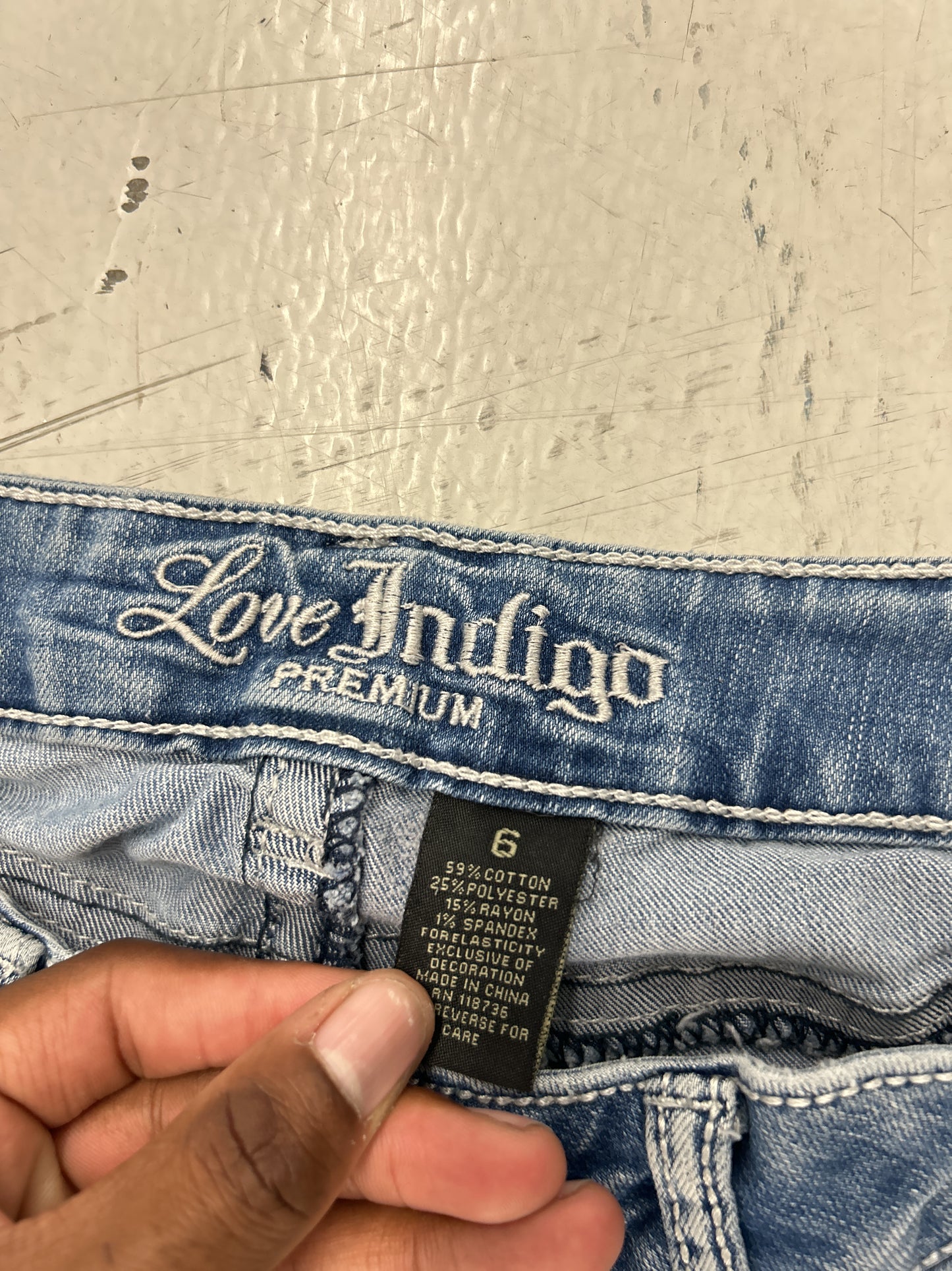 Love Indigo Premium Y2K Light Wash Denim