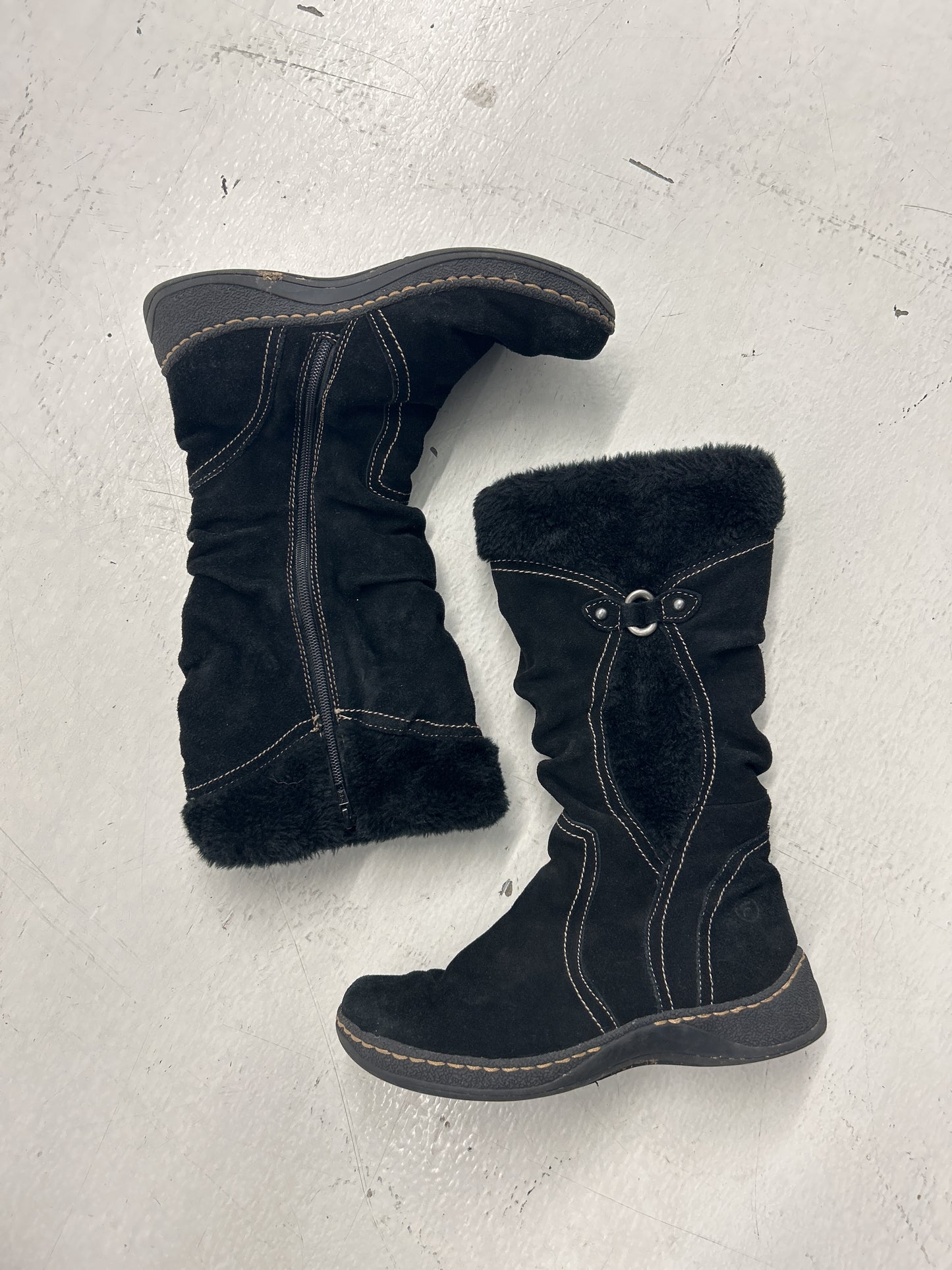 Earth Spirit Genuine Leather and Faux Fur Winter Boots