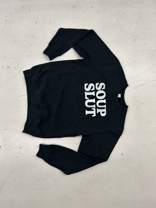 Big Print Soup Slut Crew Sweater