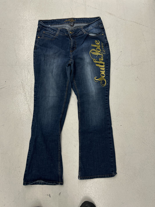 SouthPole Embroidered Washed Denim Jeans