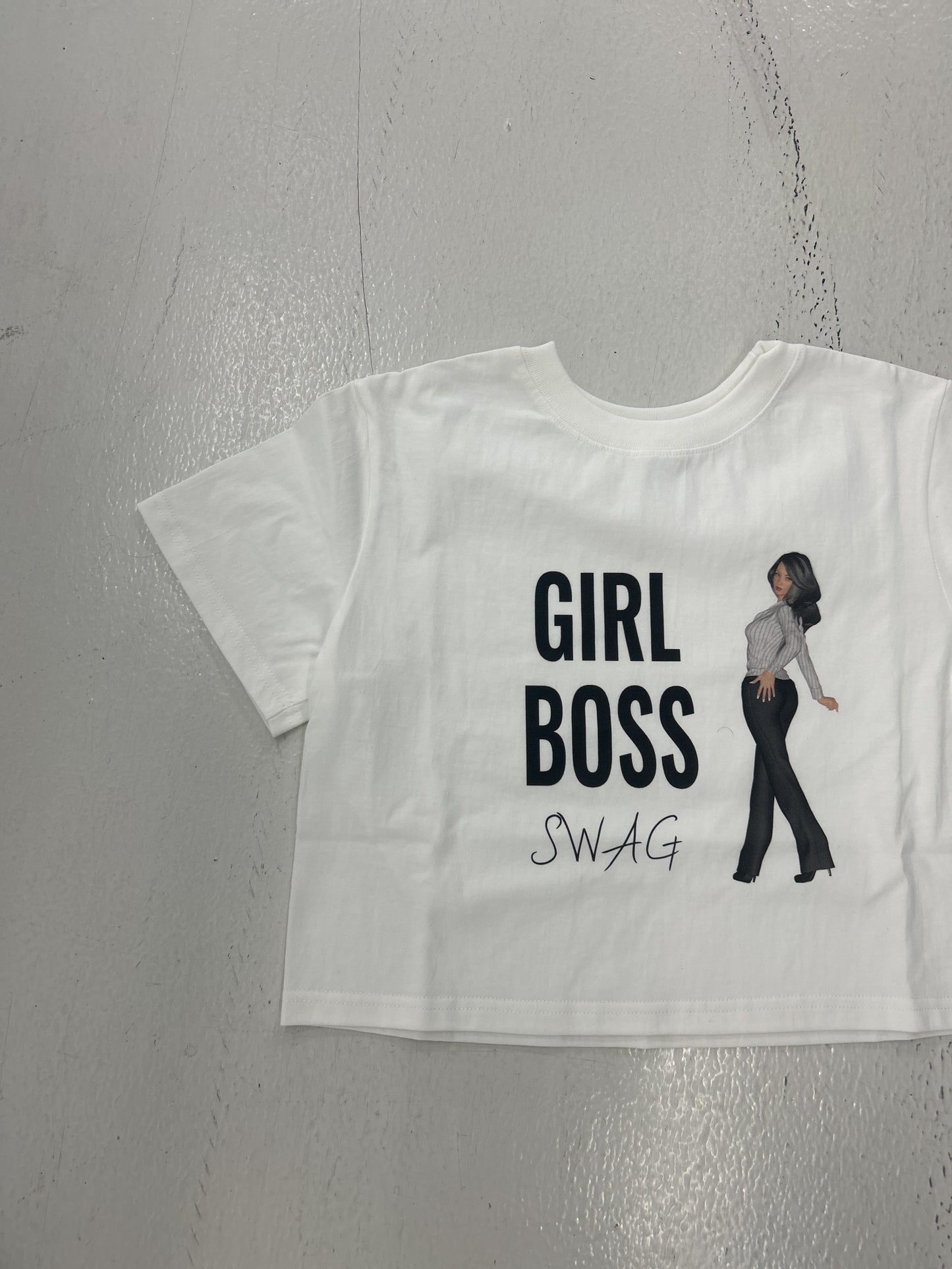 Girl Boss Swag Graphic Baby Tee