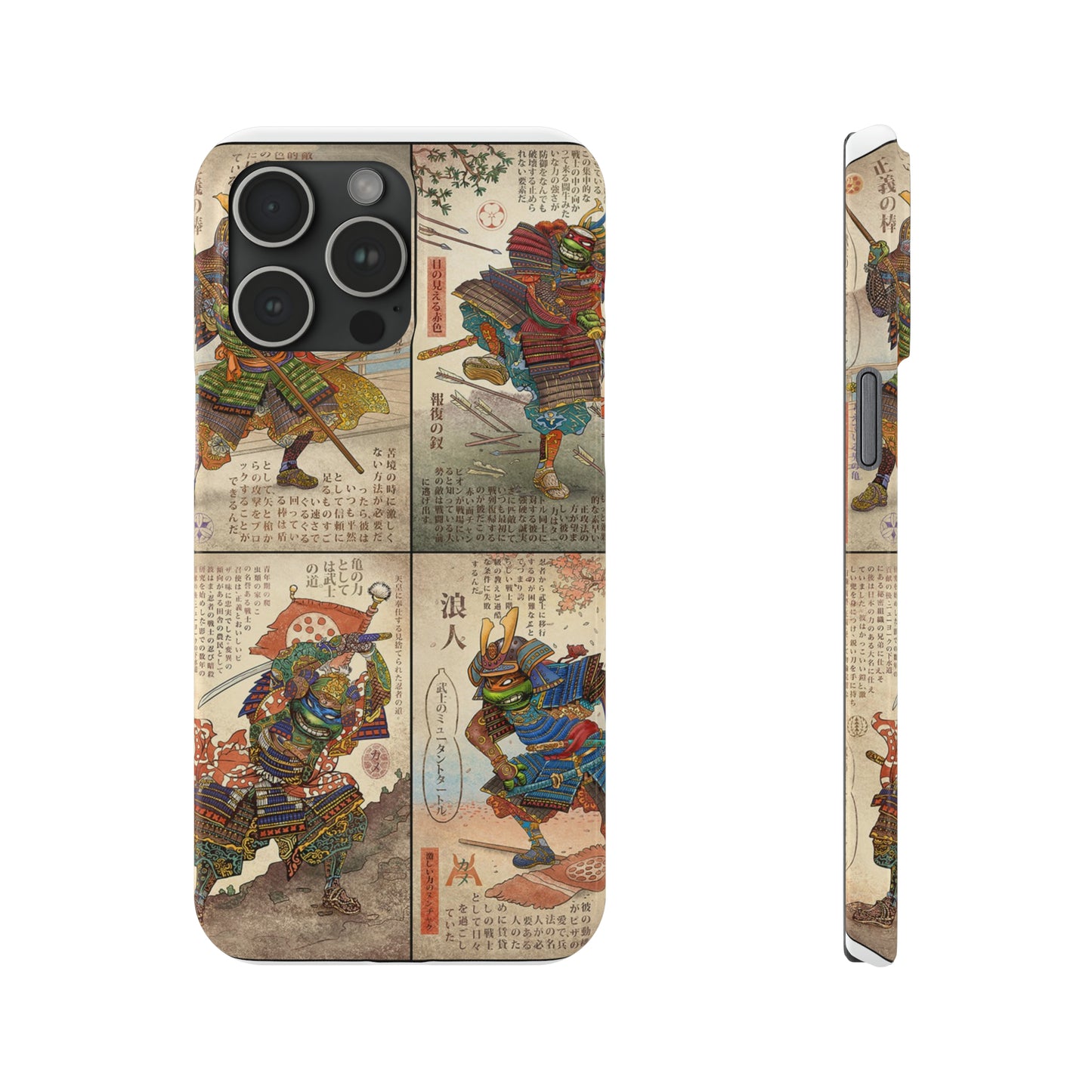 TMNT Ancient Japanese Samurai-Style Graphic iPhone Case (14&15)