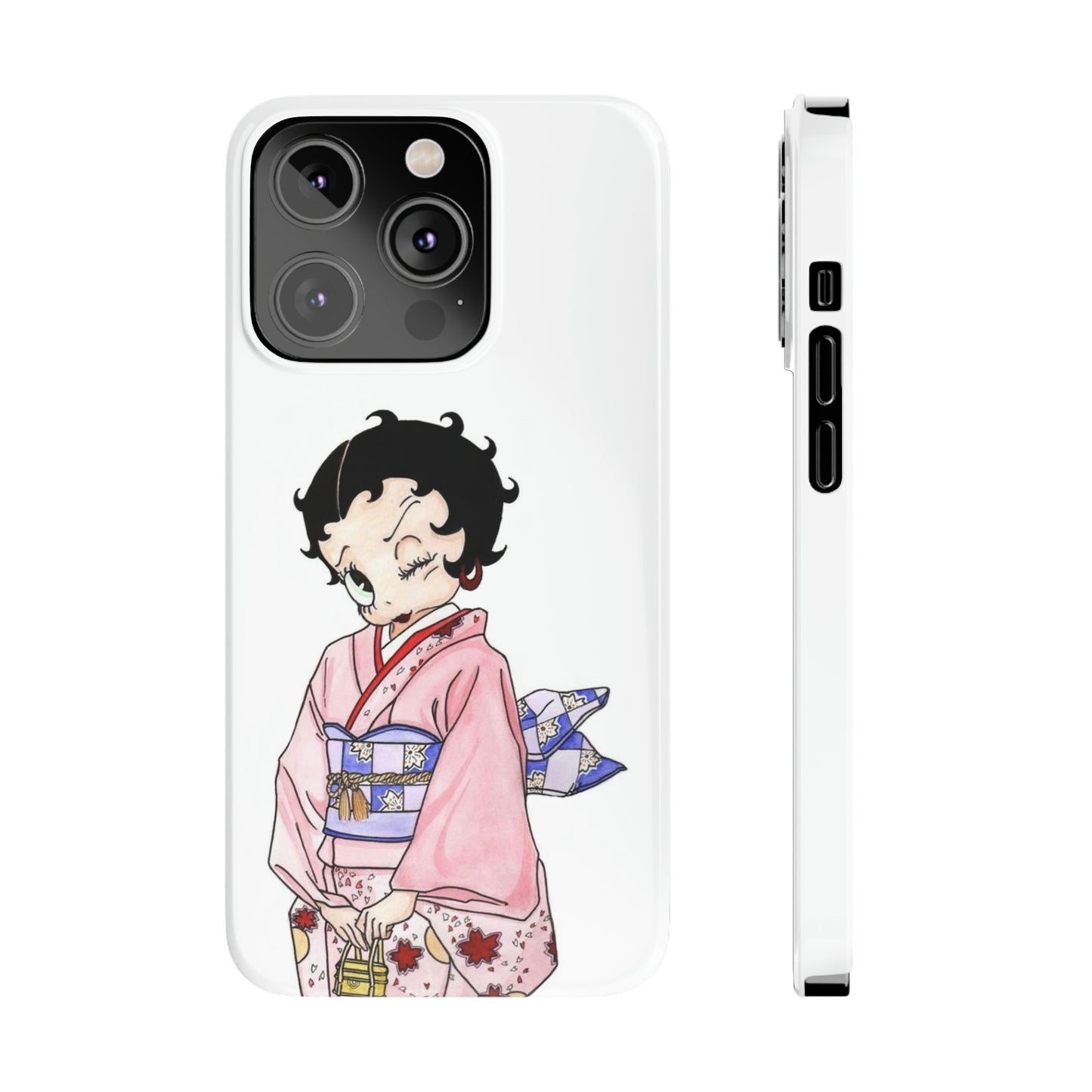 Betty Boop Geisha Japanese iPhone Case (14 & 15 Models)