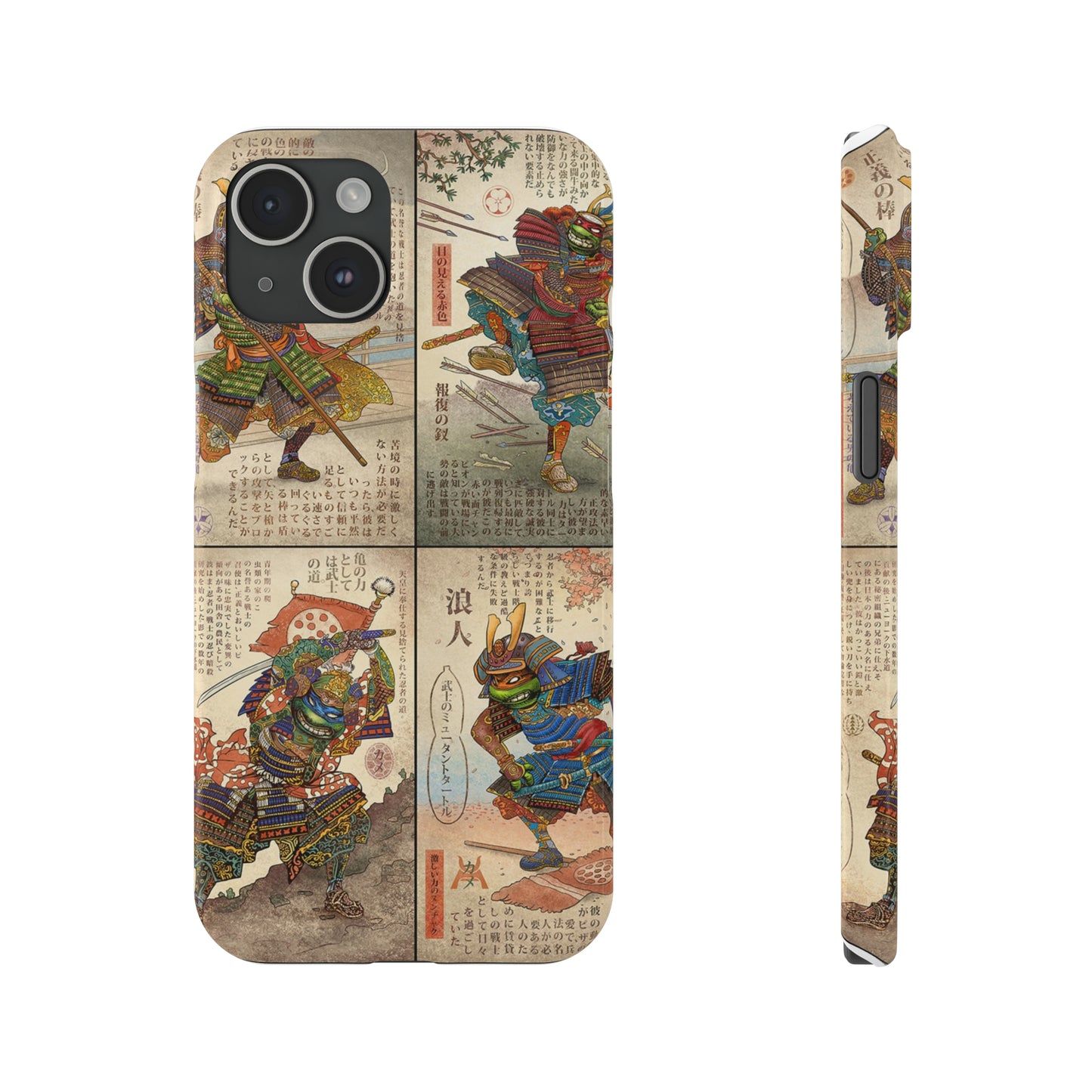 TMNT Ancient Japanese Samurai-Style Graphic iPhone Case (14&15)