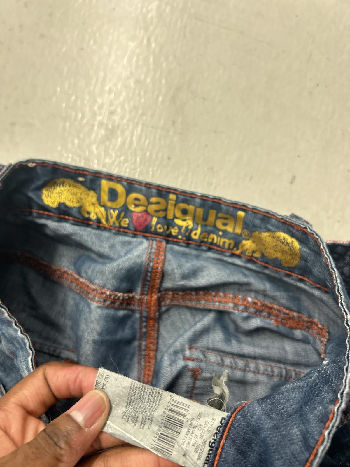 Y2K Hipster Desigual Unique Floral Design Denim Pants