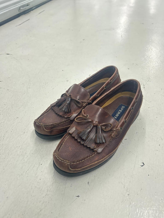 Sperry Men's Brown Leather Moccasin Loafers with Tassels