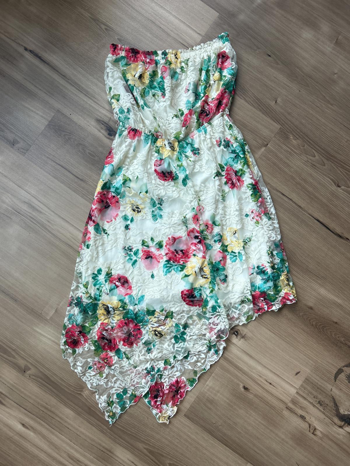 Charming Strapless Floral Dress by Heartbreaker