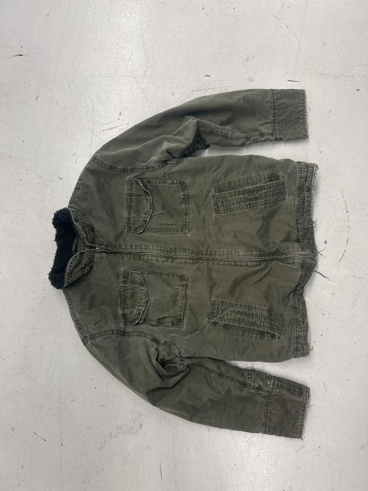 Arizona Jean Co. Distressed Men's Olive Green Jacket