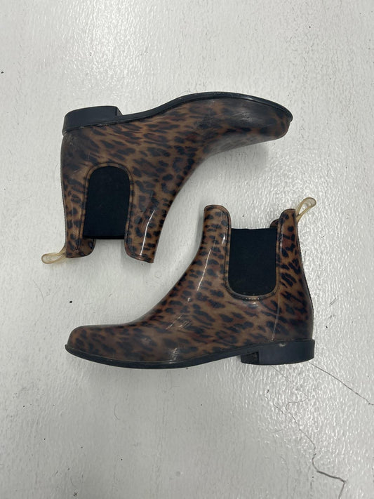 Stylish Leopard Print Chelsea Rain Boots