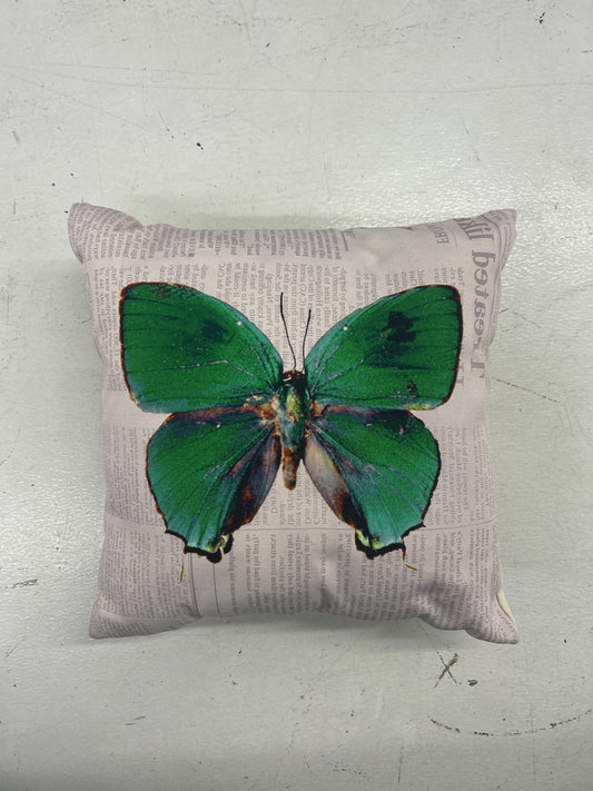 Artistic Green Butterfly Decorative Pillow