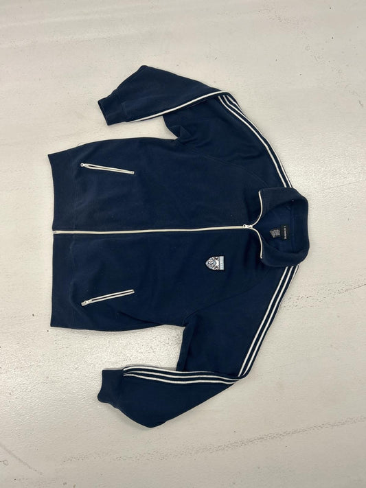 Stylish England Navy Blue Track Jacket with Stripes