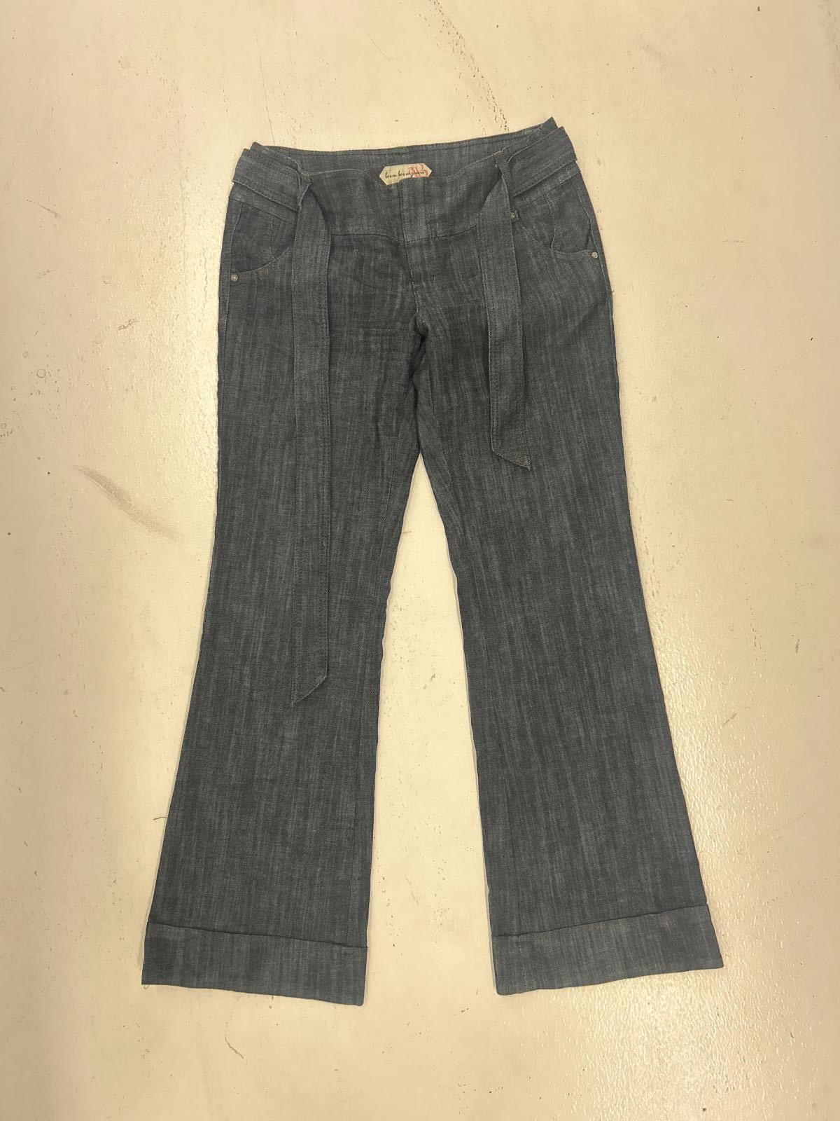 Boom Boom Jeans Women's Flared Denim Pants w Belt - Size 11