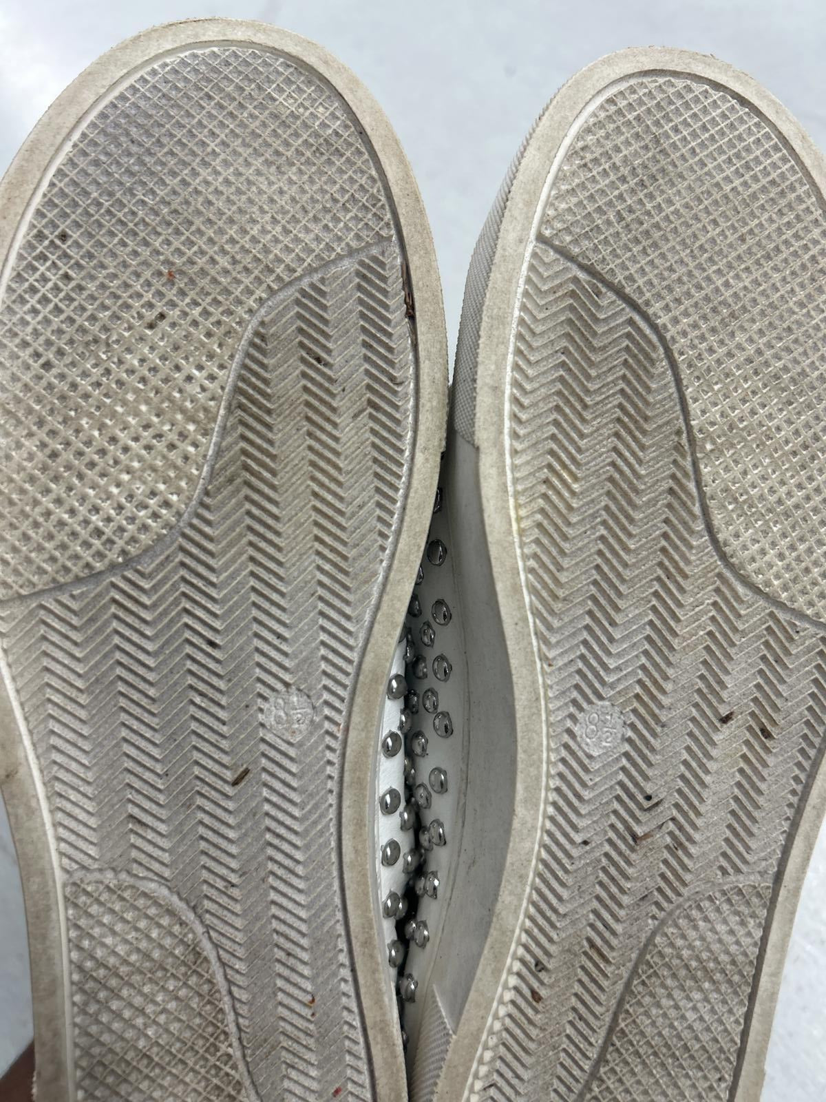 STEVEN by Steve Madden White Studded Sneakers