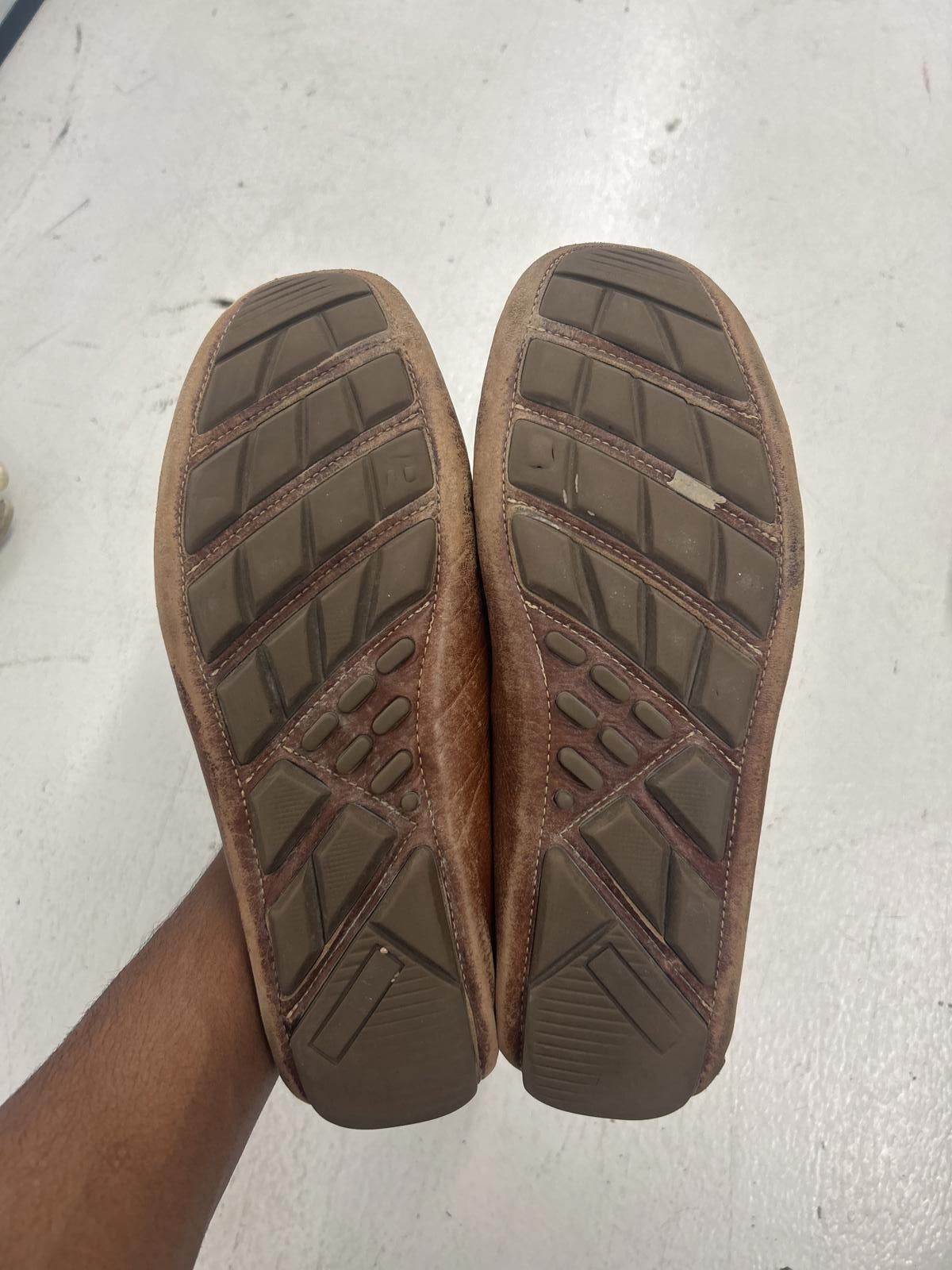 Casual Tan Brown Leather Loafers