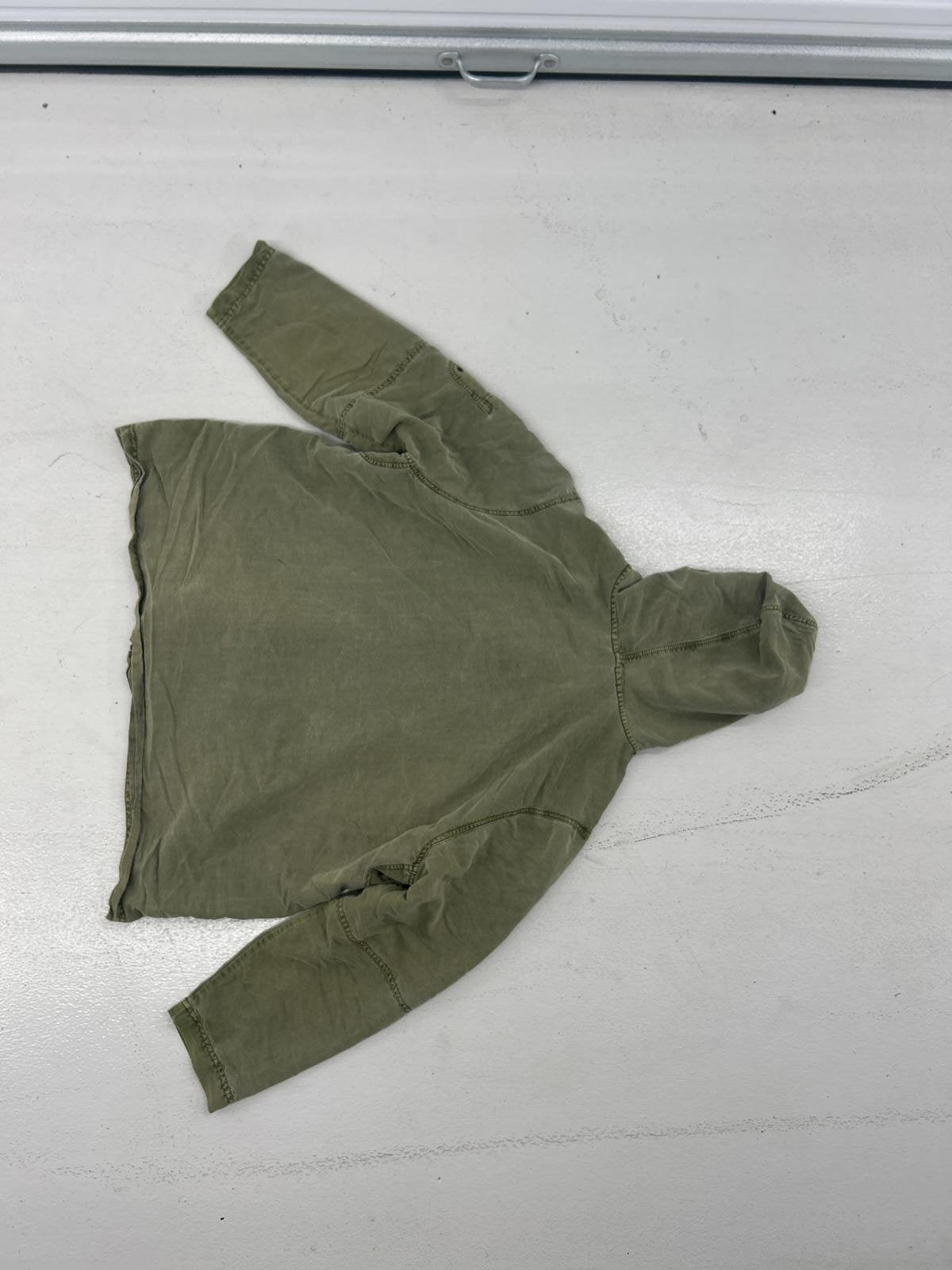 Stylish Olive Green Hooded Mili Jacket