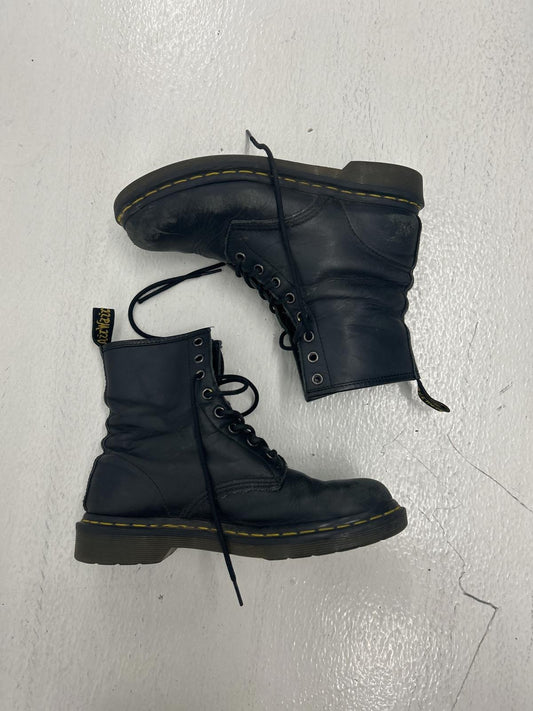 Dr. Martens Black Leather Combat Boots