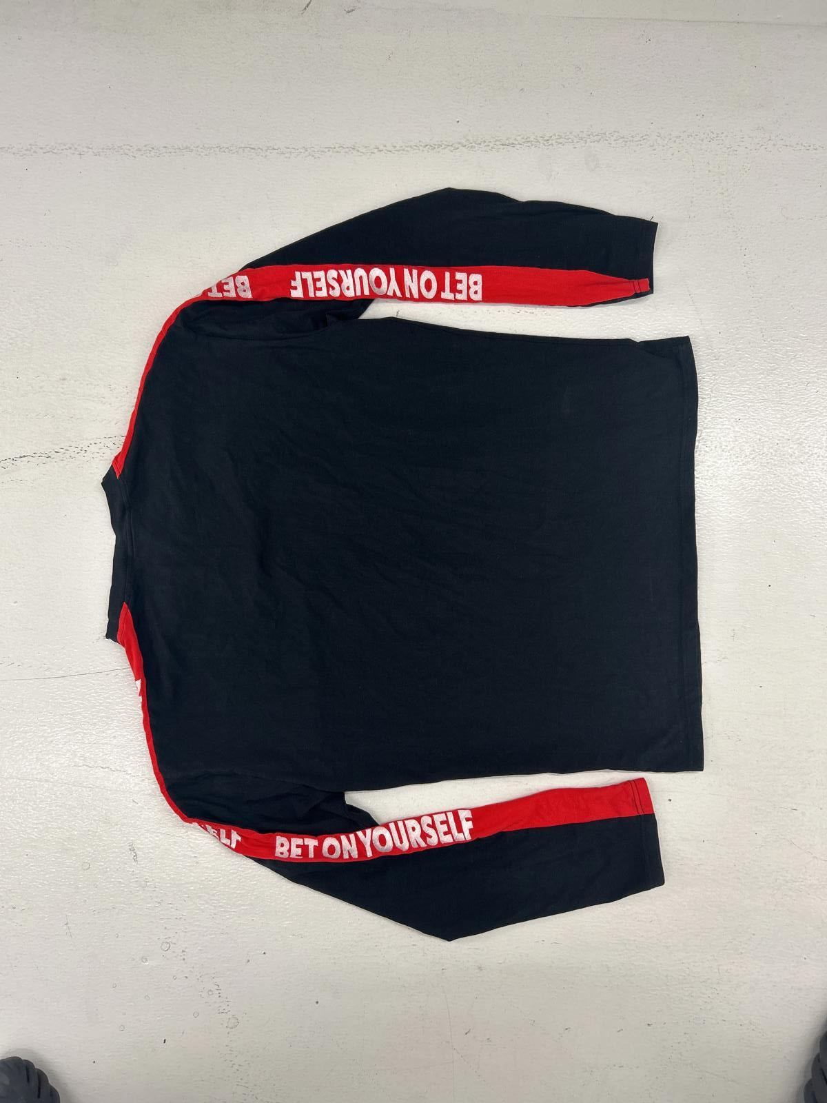 BXY Bet On Yourself Long Sleeve Shirt - Black & Red